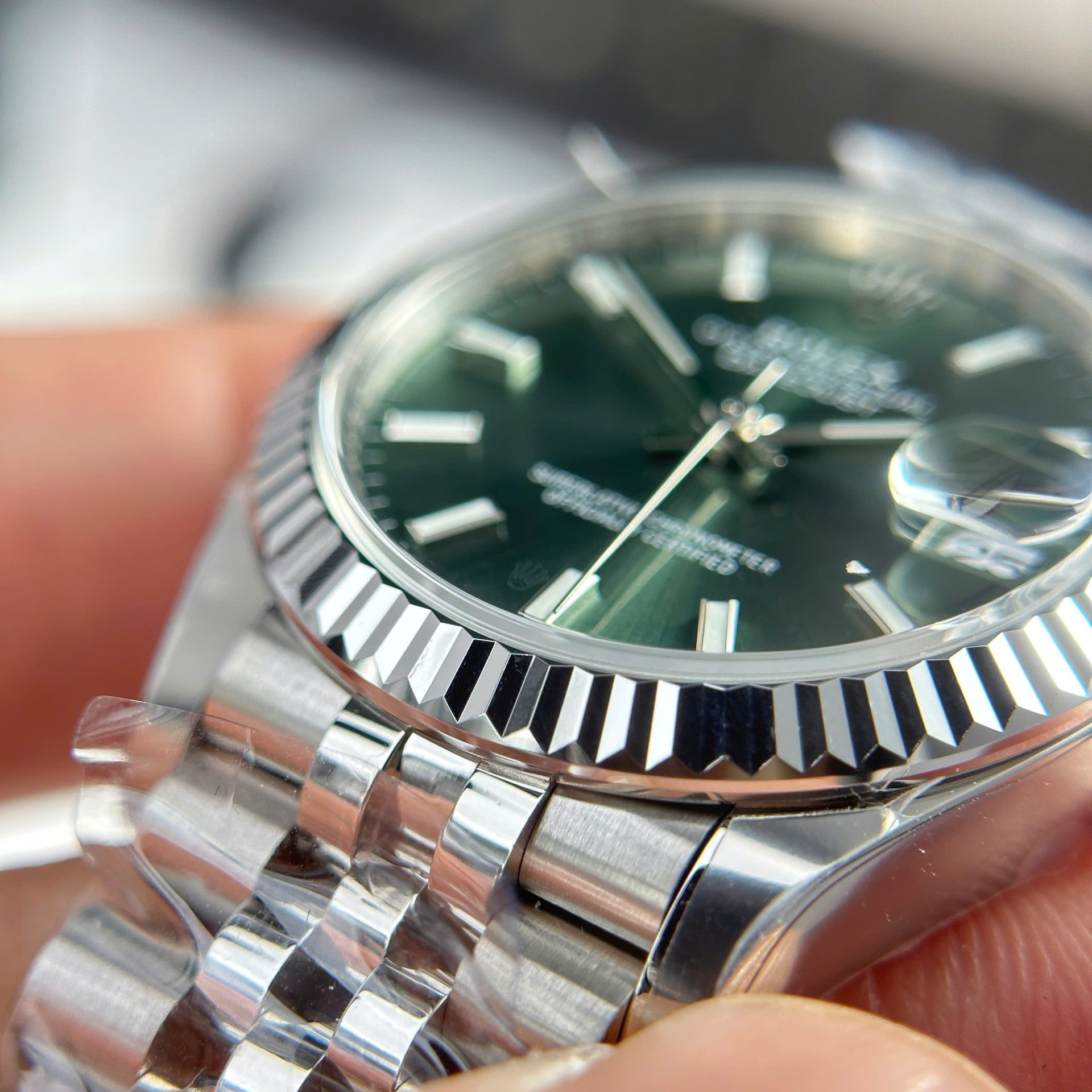 Rolex DateJust Replica Watch Dial Green Jubilee Strap THB Factory 31mm - Top club