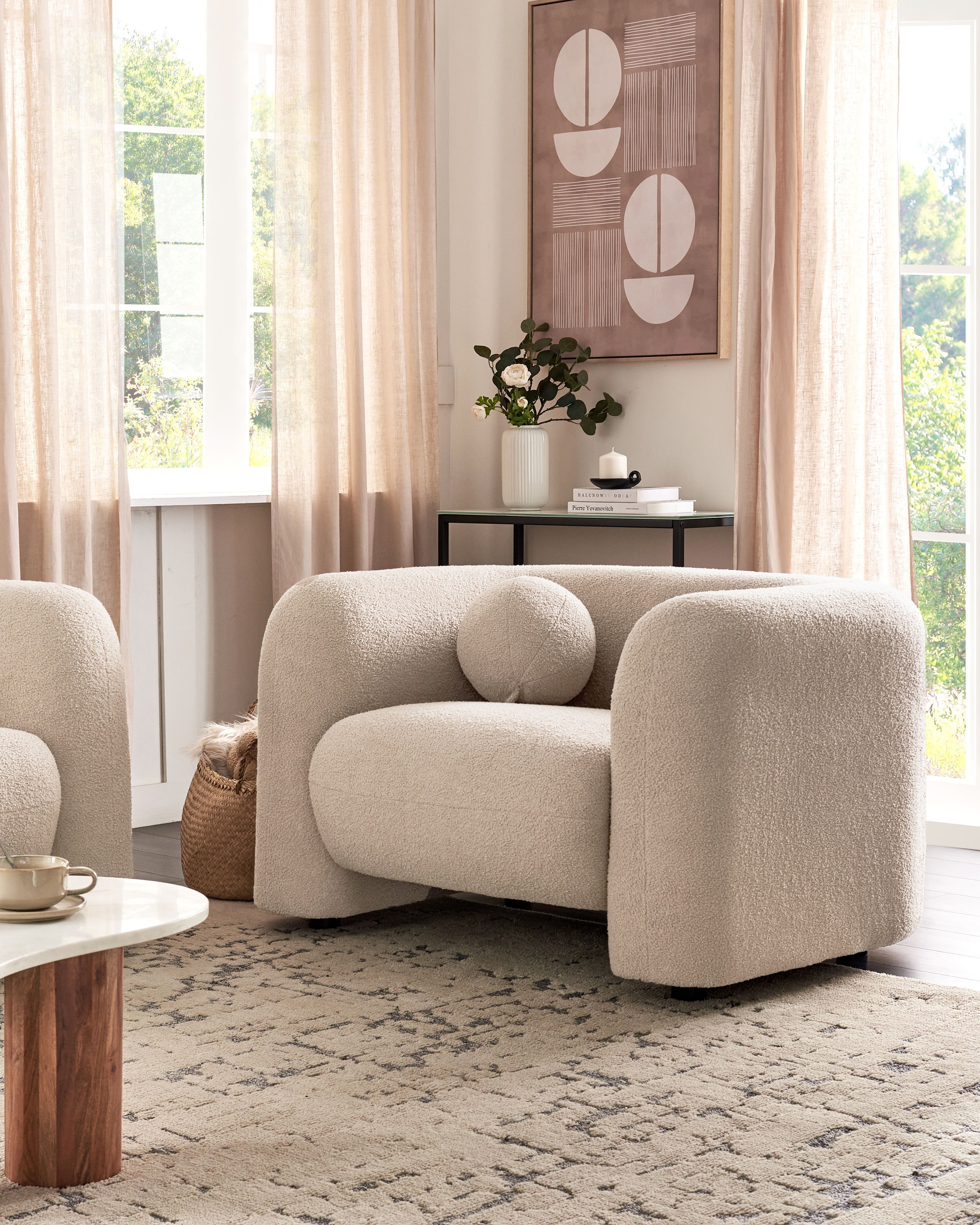 Armchair LEIREN Boucle Beige