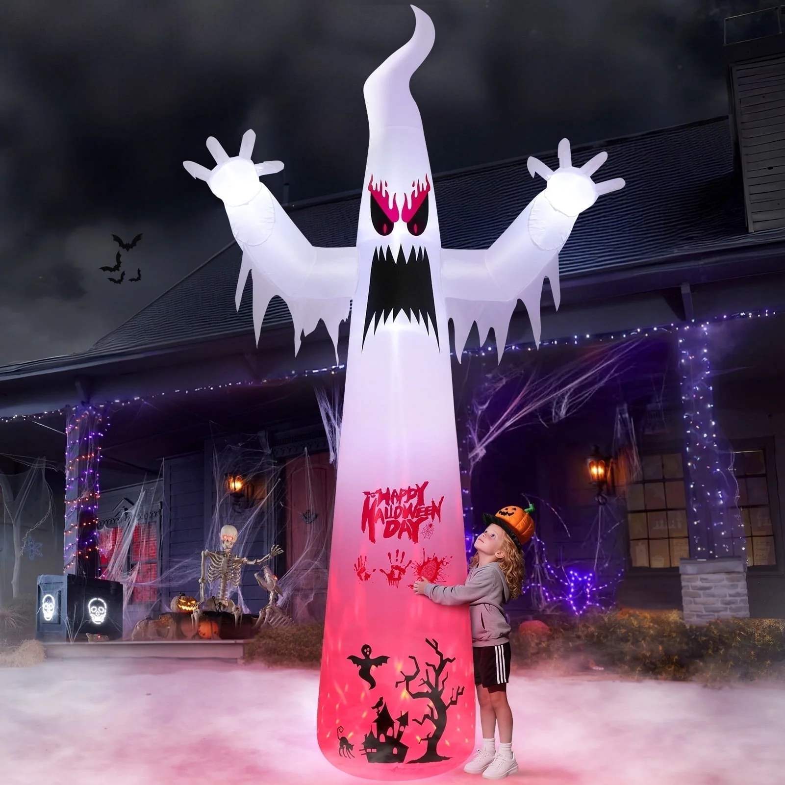 Ayieyill 8.5FT Halloween Inflatables Pumpkin Ghost Family with Built-in LED Lights, Halloween Blow up Yard Decorations - Image 5 Ayieyill 8.5FT Halloween Inflatables Pumpkin Ghost Family with Built-in LED Lights, Halloween Blow up Yard Decorations - Image 5