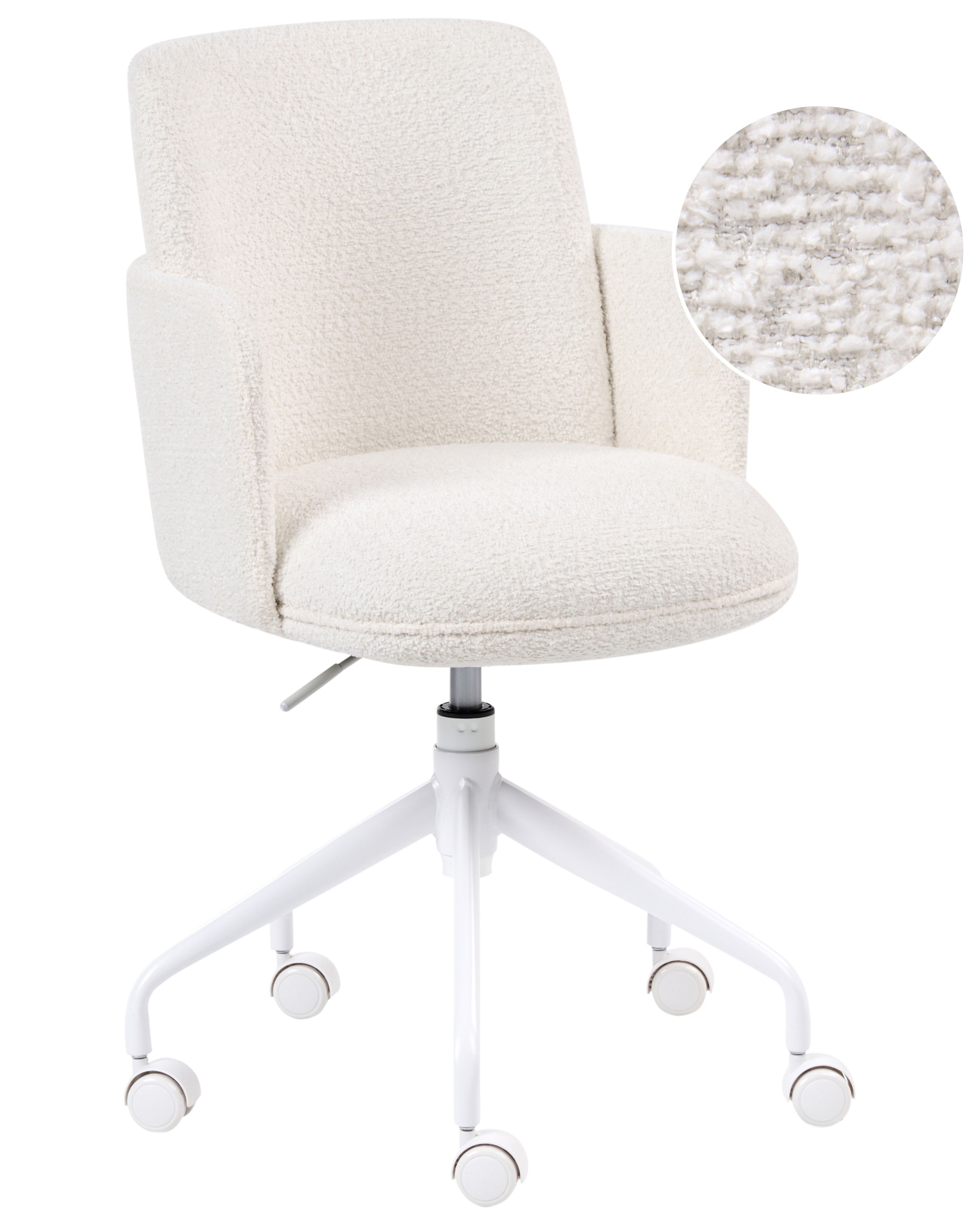 Office Chair DRYDEN Boucle Off-White