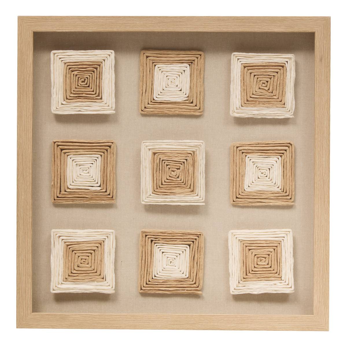 Wall Decoration 'Rafael' Beige, 50x50 cm