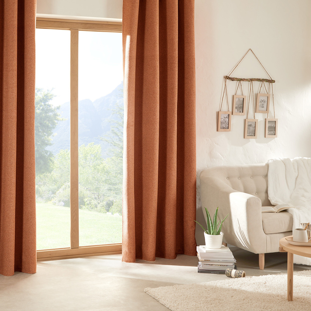 Blackout curtain "Soana" Terracotta pink, 140x260 cm