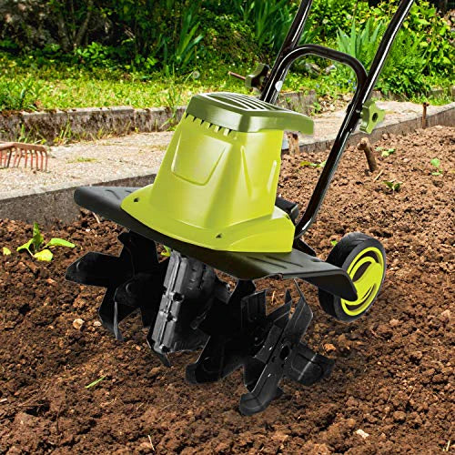 16-Inch 12-Amp Electric Tiller And Cultivator - Green - Image 2 16-Inch 12-Amp Electric Tiller And Cultivator - Green - Image 2