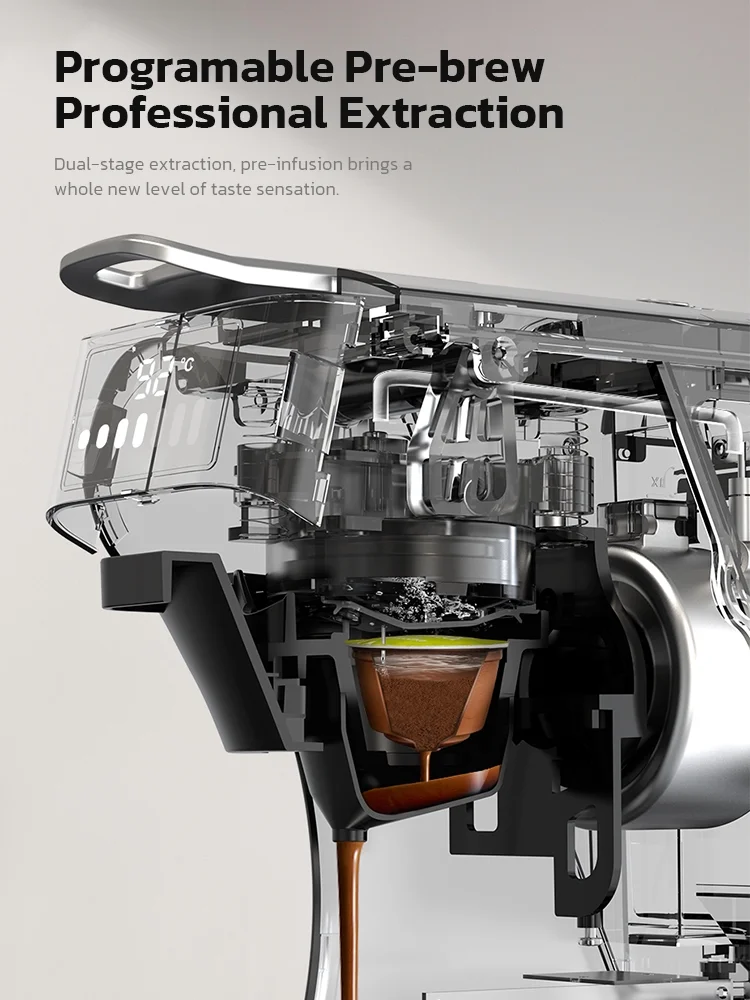 HiBREW 6in1 Pods Coffee Machine Multiple Espresso Cafetera Cappuccino Coffee Maker H1B Beige - Image 19