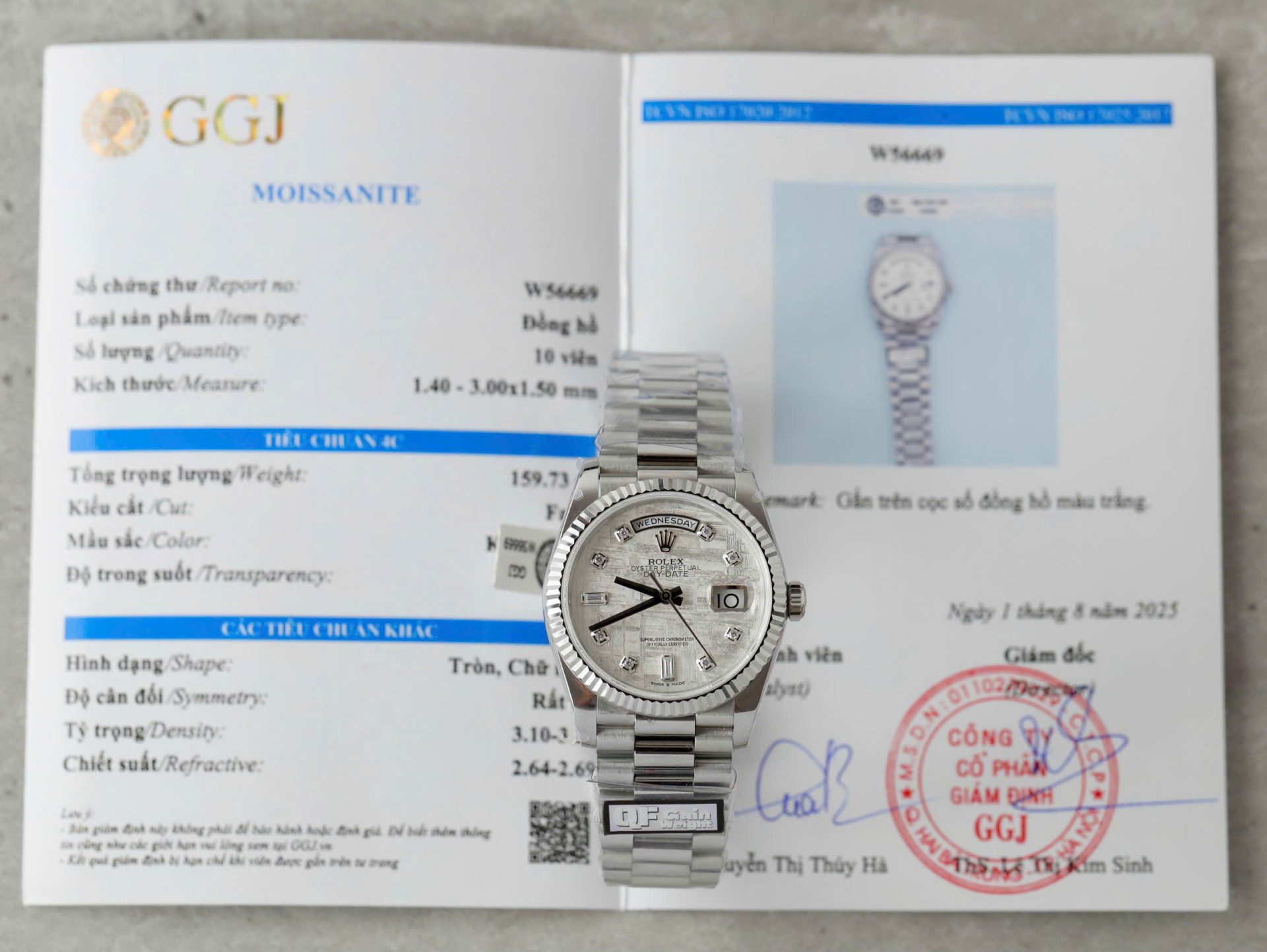Rolex Day-Date Meteorite Dial Replica Watches Moissanite Diamonds Custom QF Factory 36mm - Elite Watch Atelier