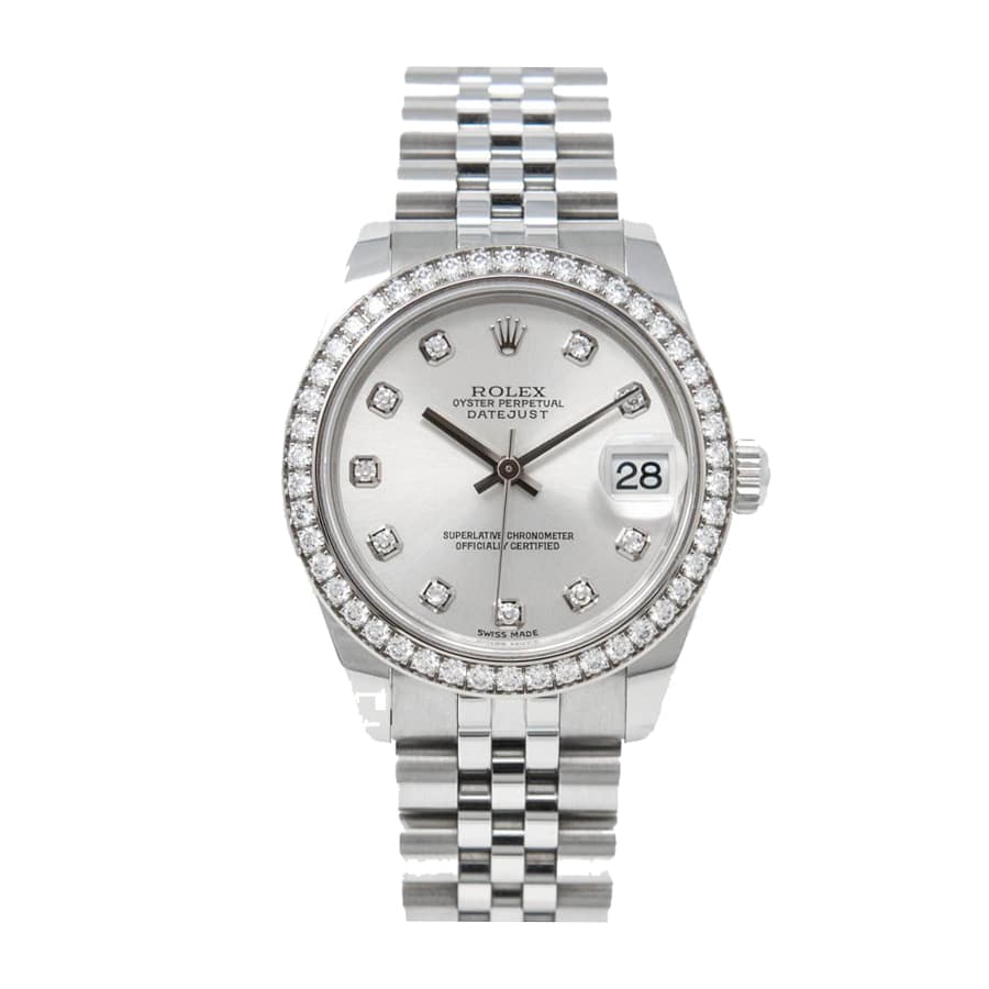 Rolex Datejust 178384-0017 White Gold Black   Diamond Dial Replica - Elite Watch Atelier