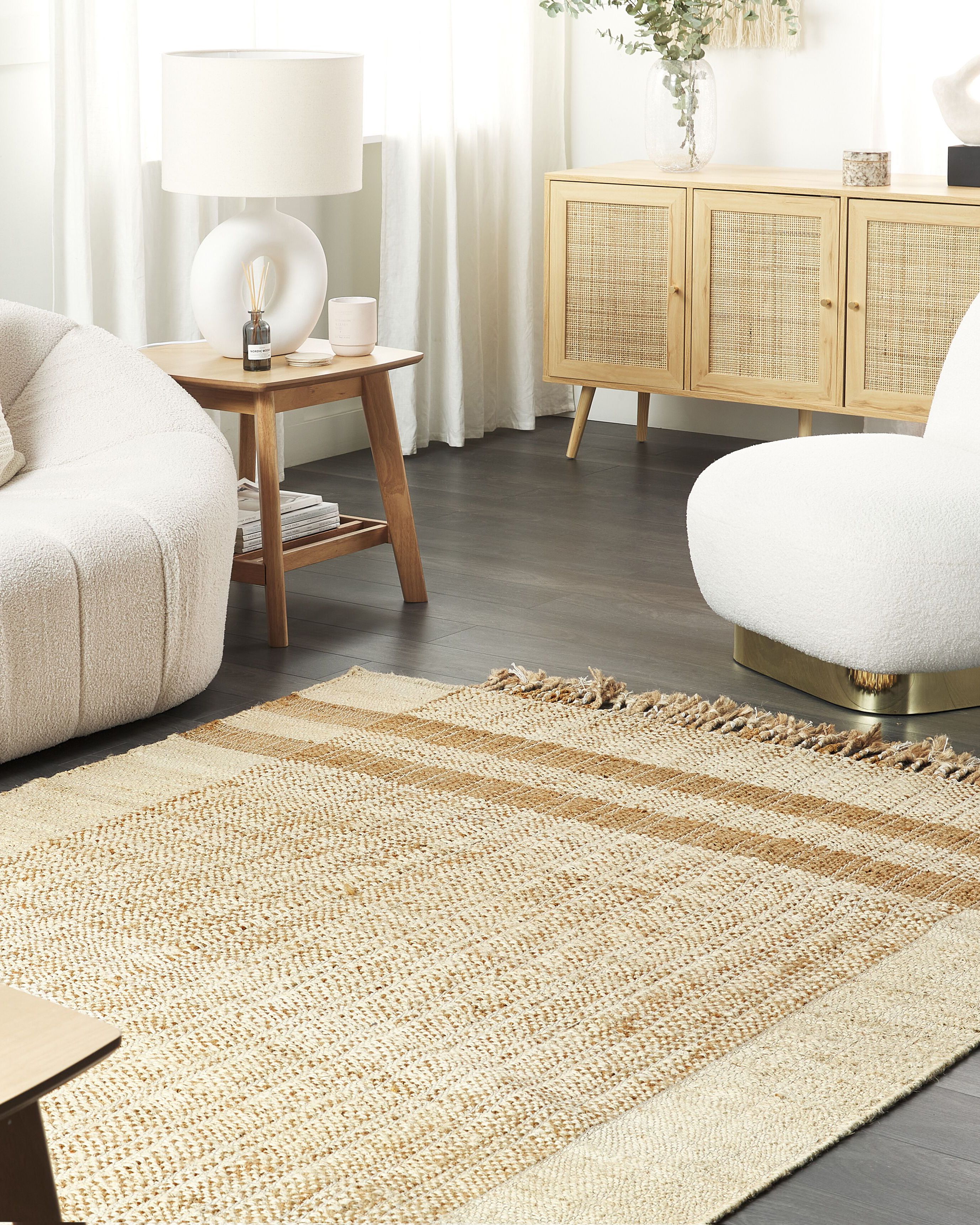 Rug ORTAOBA Beige 160 x 230 cm Jute