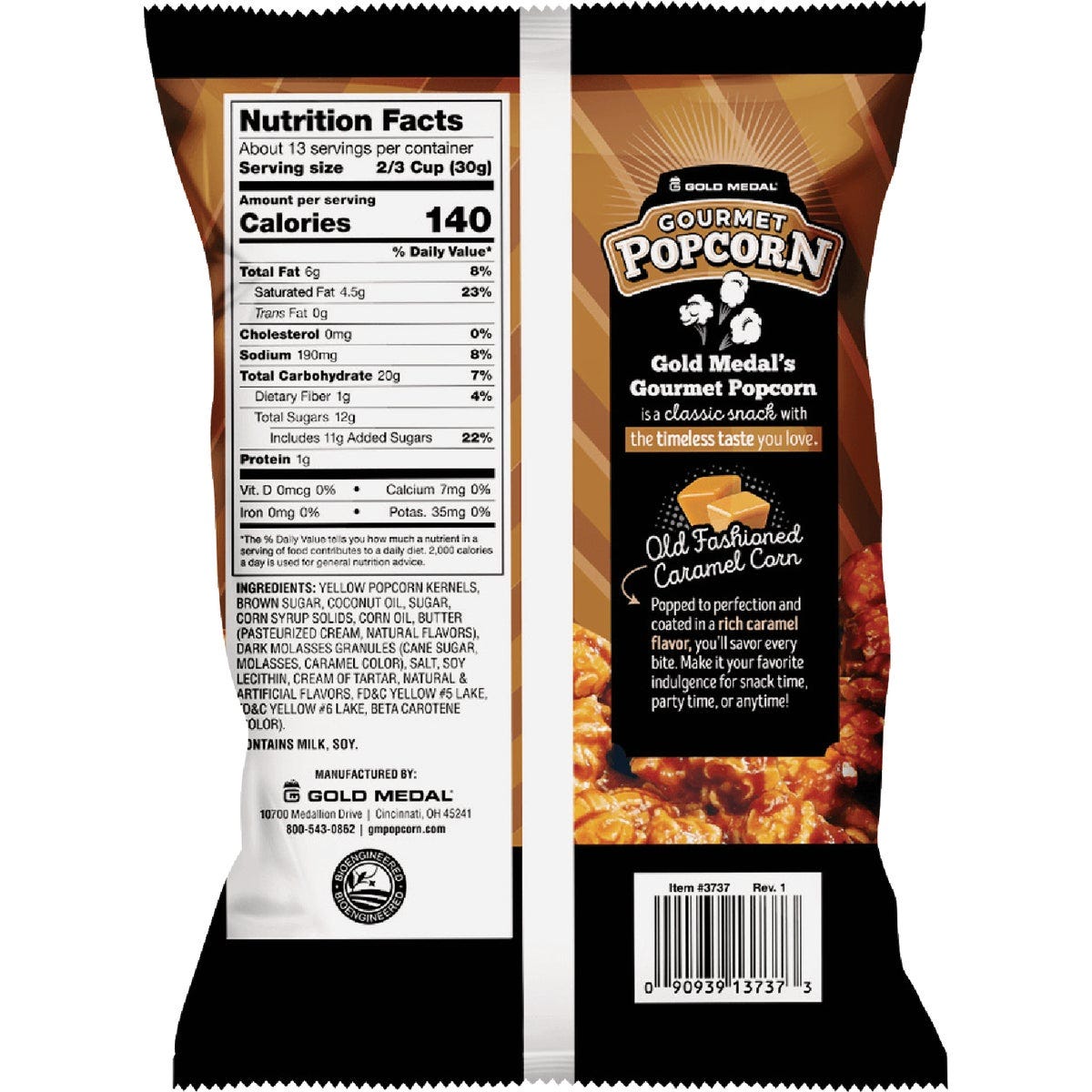 Gold Medal Gourmet 13.3 Oz. Old Fashioned Caramel Corn