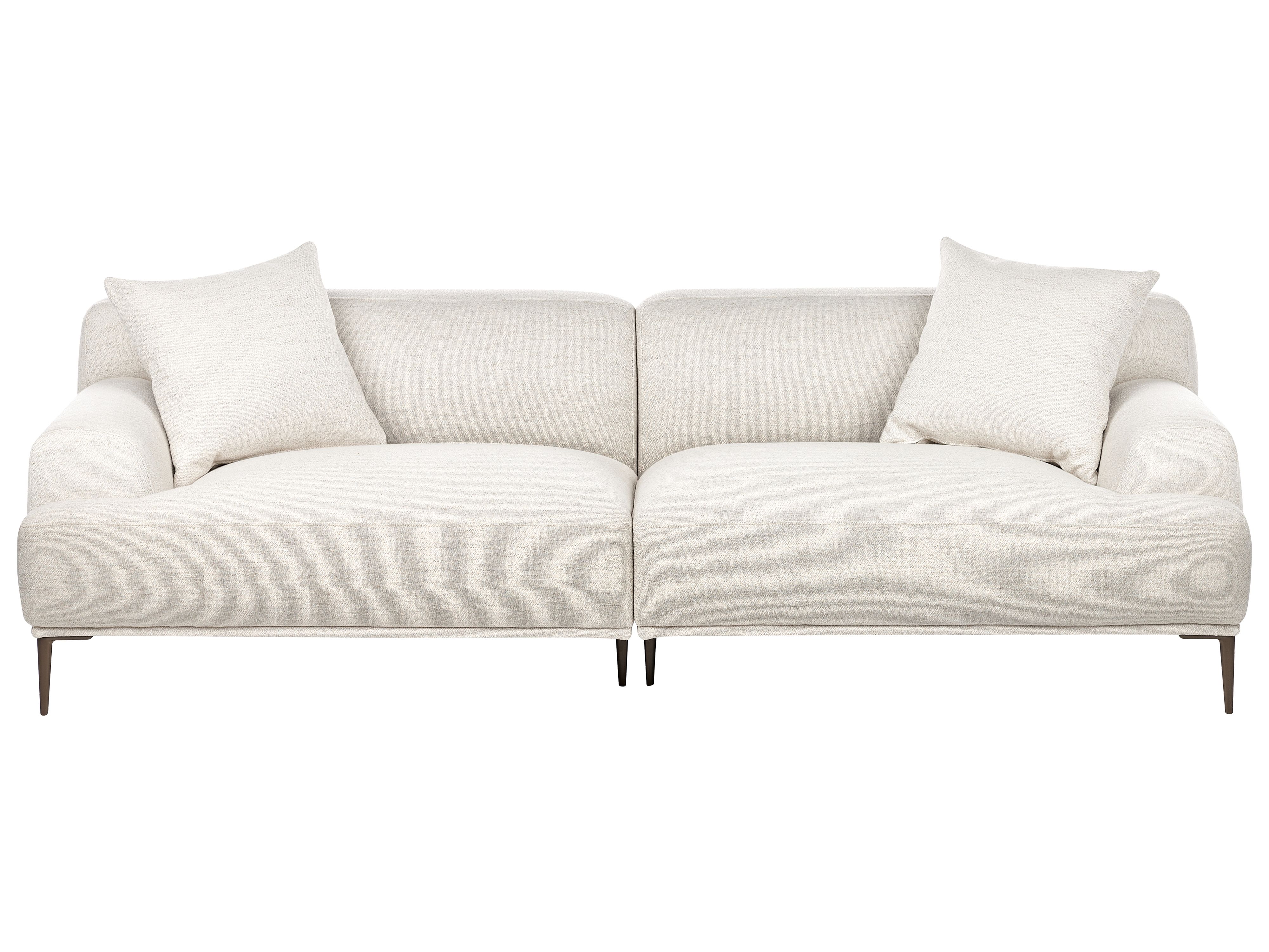 Sofa 3 Seater MATILA Fabric Light Beige