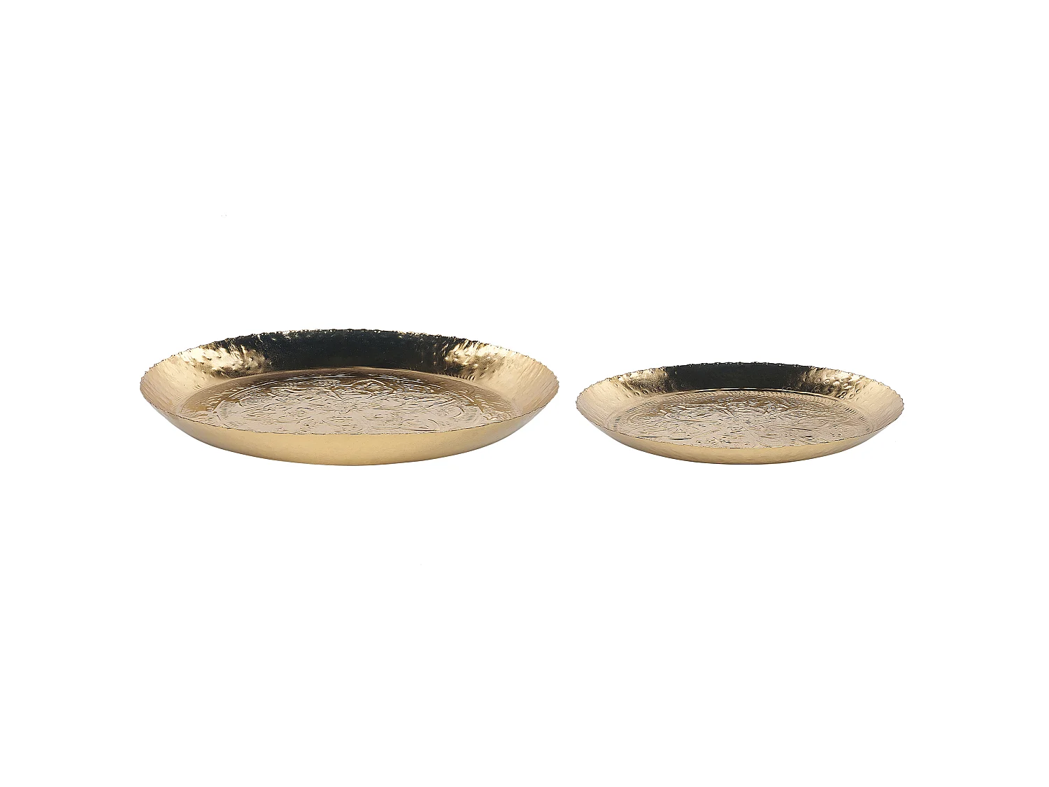 Lot de 2 boîtes à bibelots SADANE Métal Doré