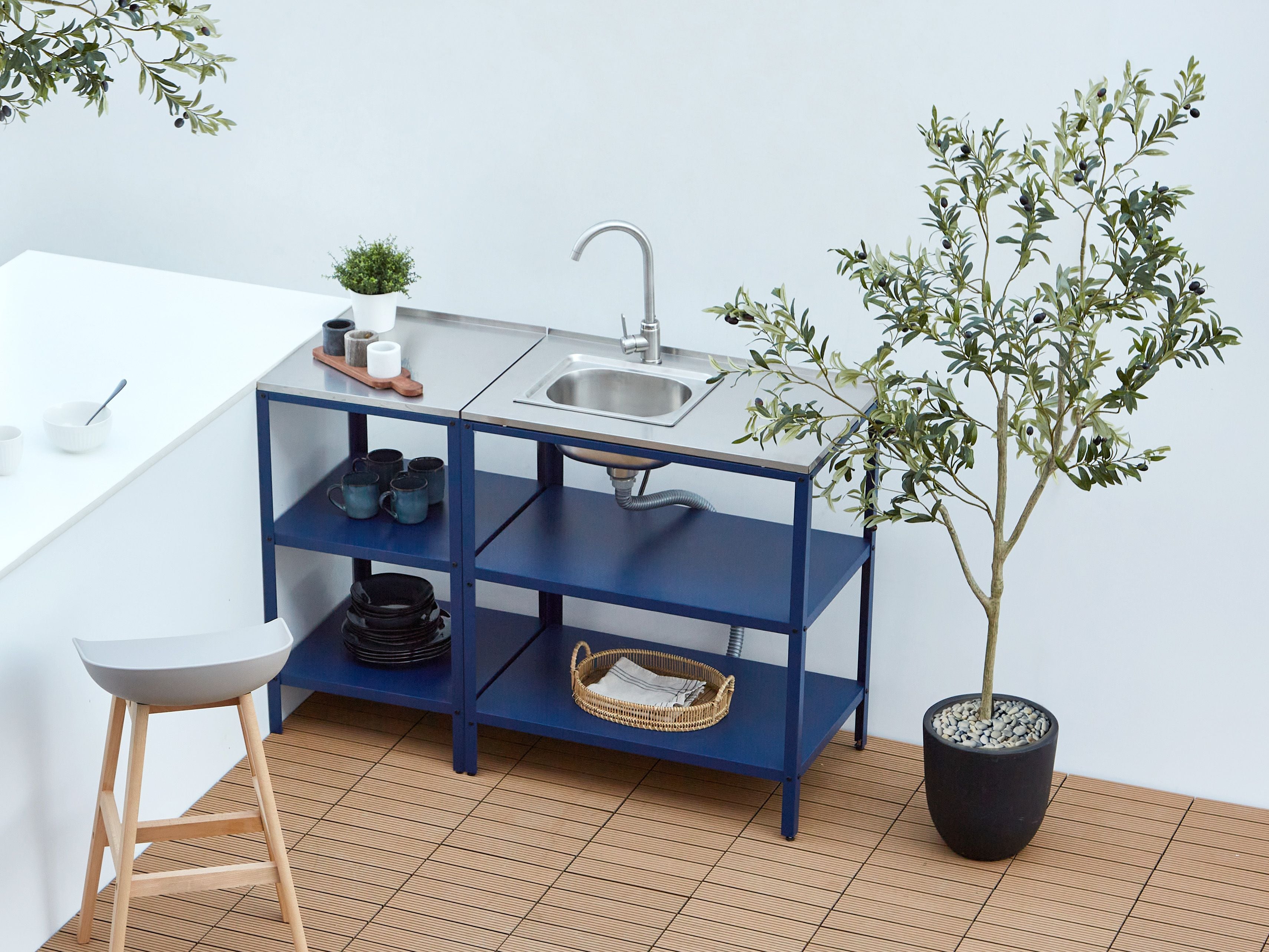 Outdoor Kitchen Island VILAMA Blue