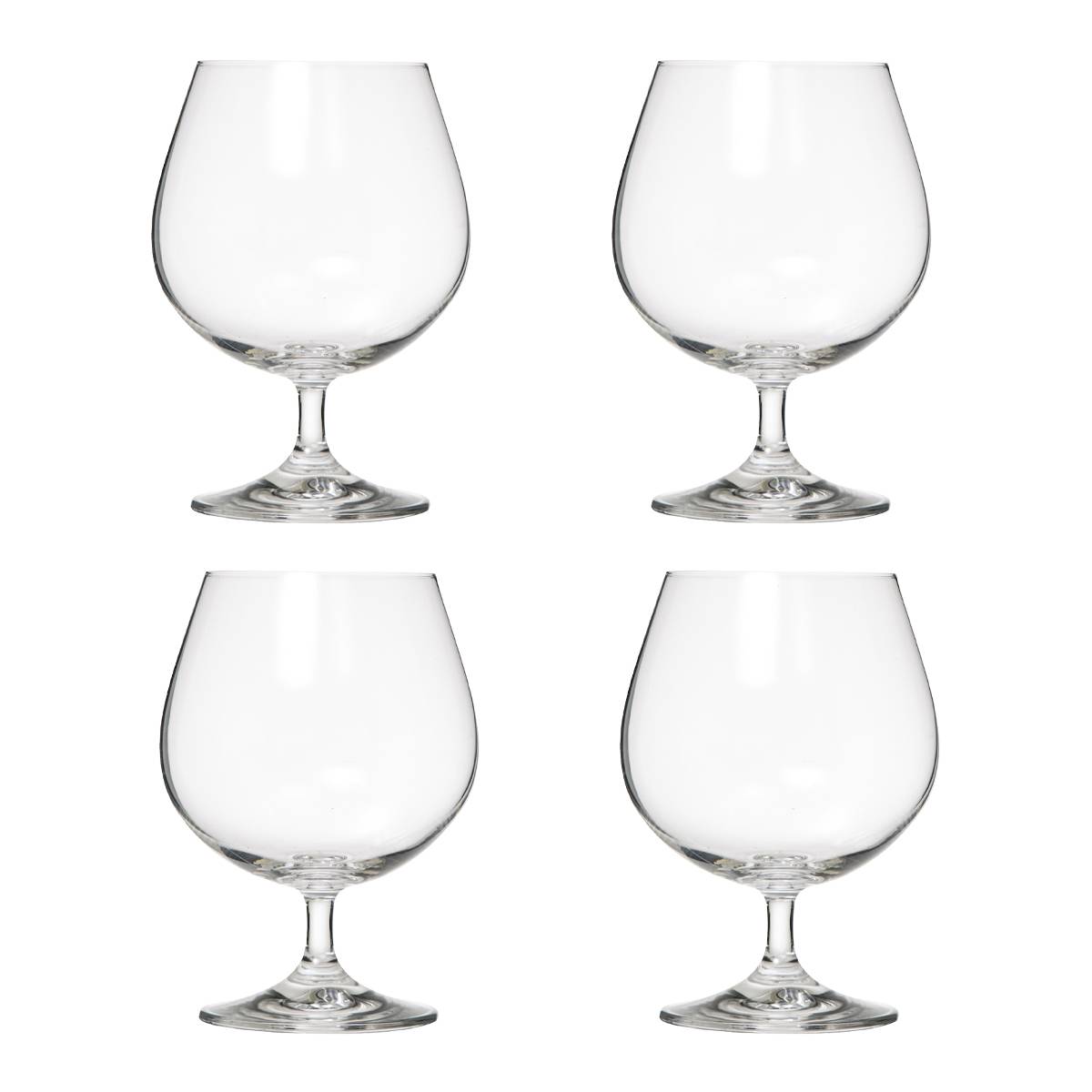 Set of 4 "Cognac" cognac glasses 400 ml, Transparent