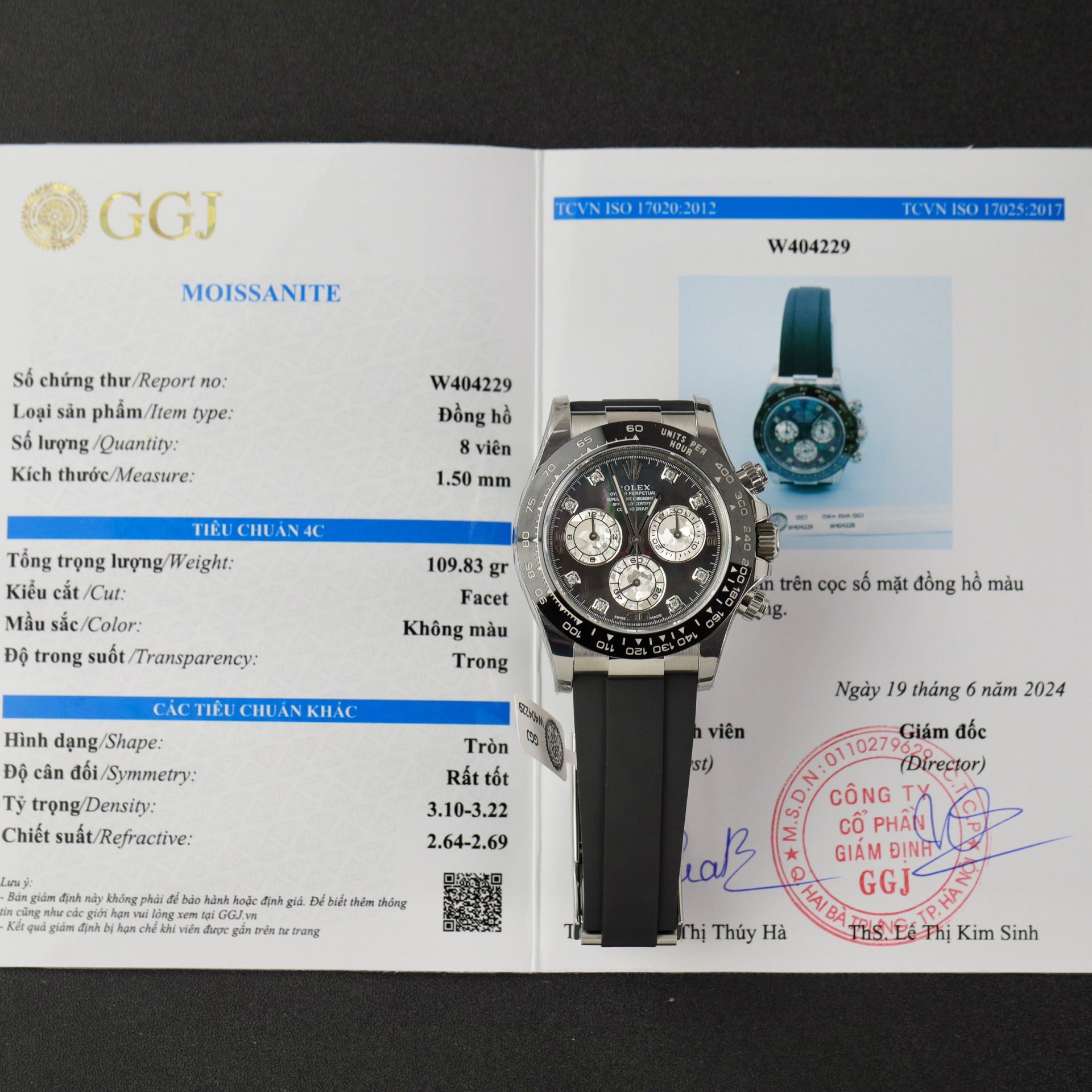 Rolex Replica Watch Daytona Dial Mother Of Pearl   Moissanite Diamonds Custom 40mm - Elite Watch Atelier