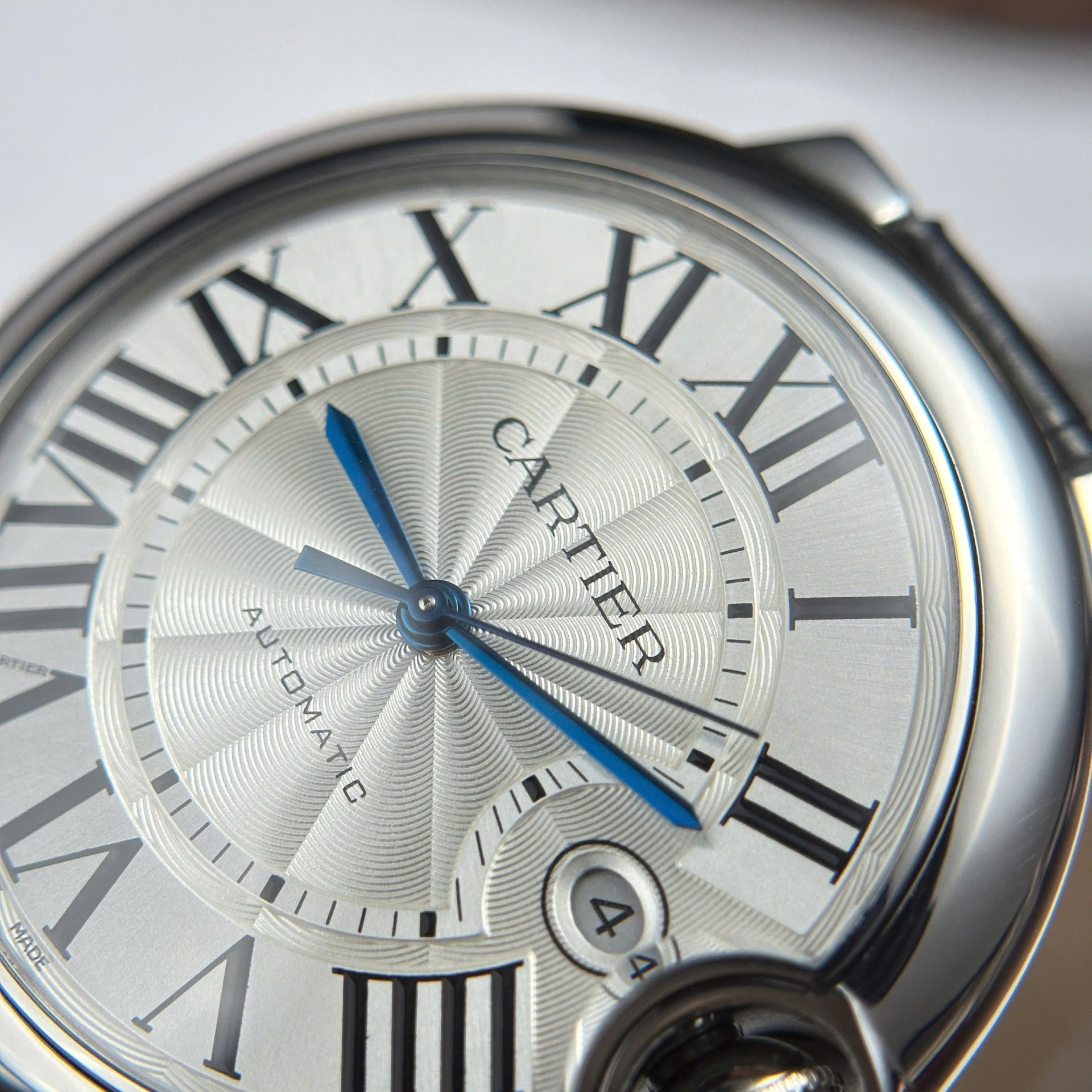Cartier Ballon Bleu Replica 11 Watch White Dial Leather Strap AF Factory 40mm - Top club