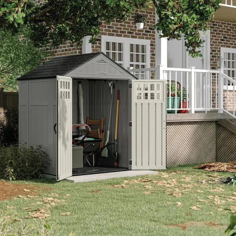 Suncast Resin Storage Shed 6 Ft. x 5 Ft. Gray - Image 4 Suncast Resin Storage Shed 6 Ft. x 5 Ft. Gray - Image 4