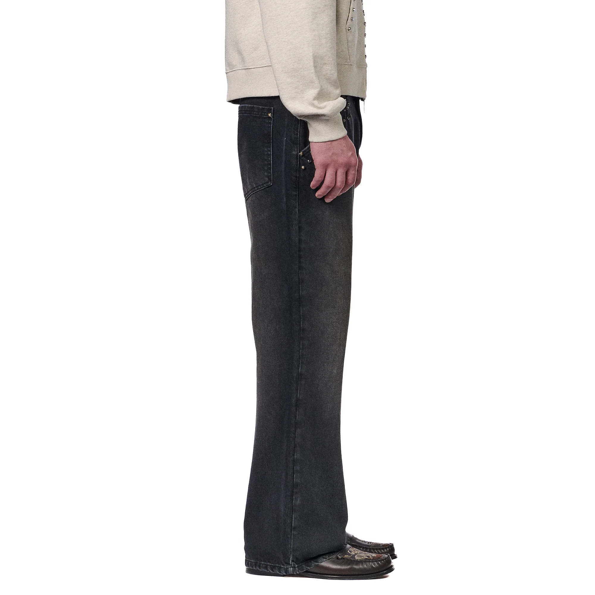 "hellboy" brown washed bootcut Denim