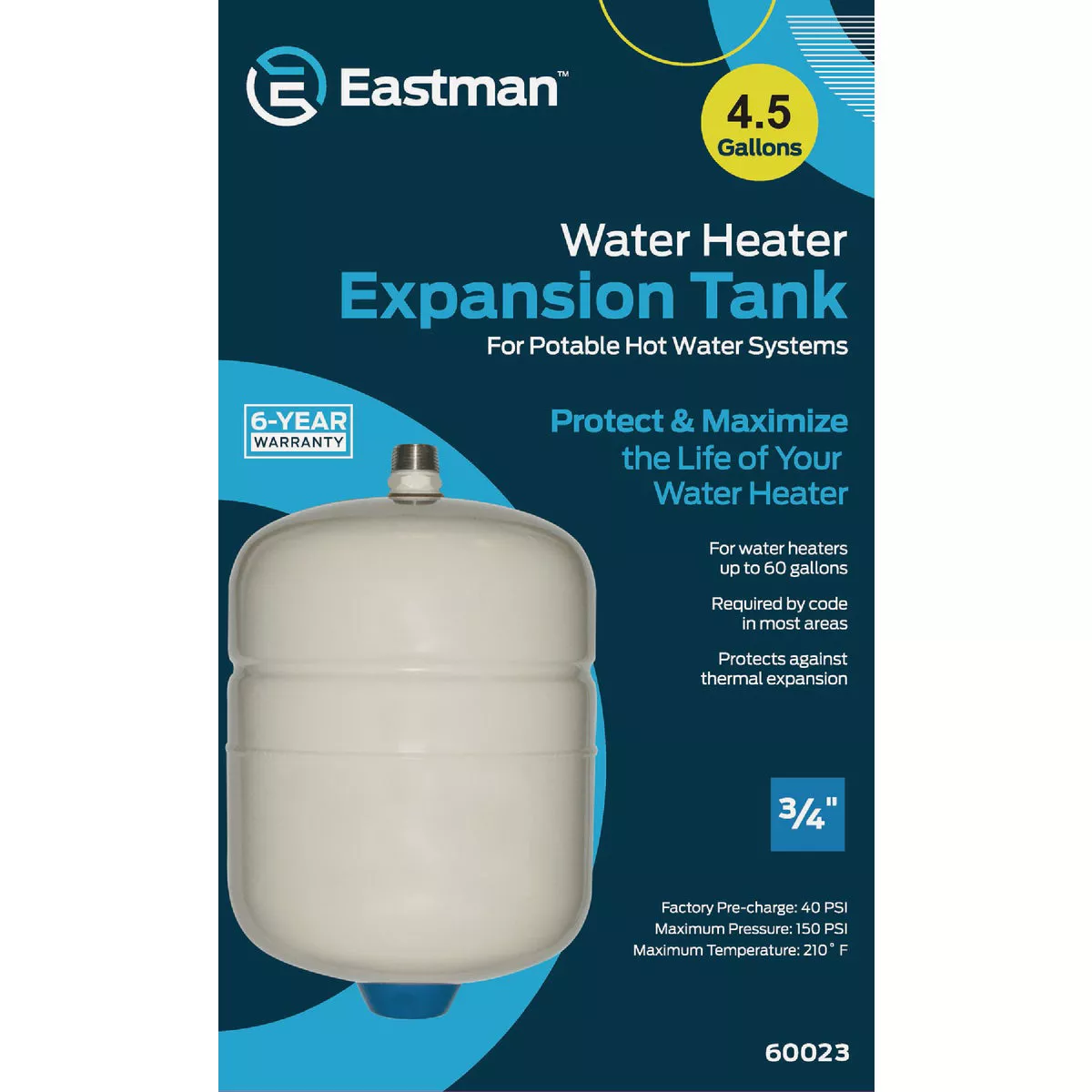 Eastman 4.5 Gal. Water Heater Expansion Tank