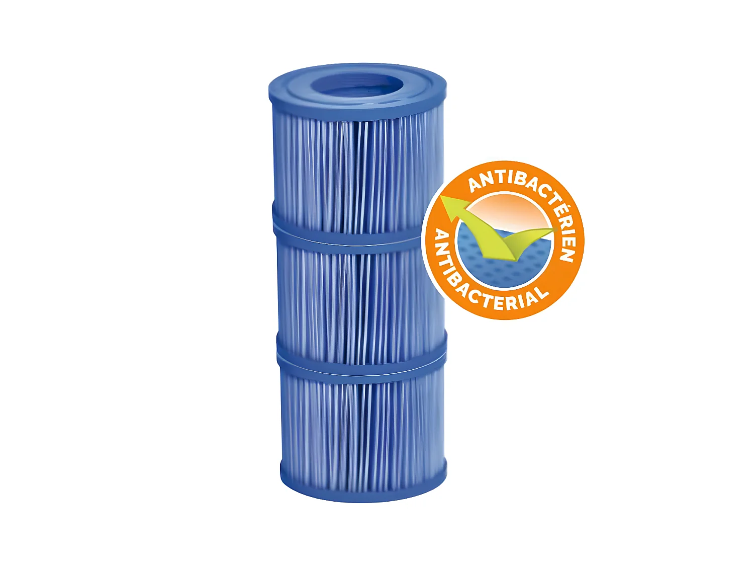 Lot de 3 cartouches de filtration antibactériennes pour spa gonflable ou portable - Netspa