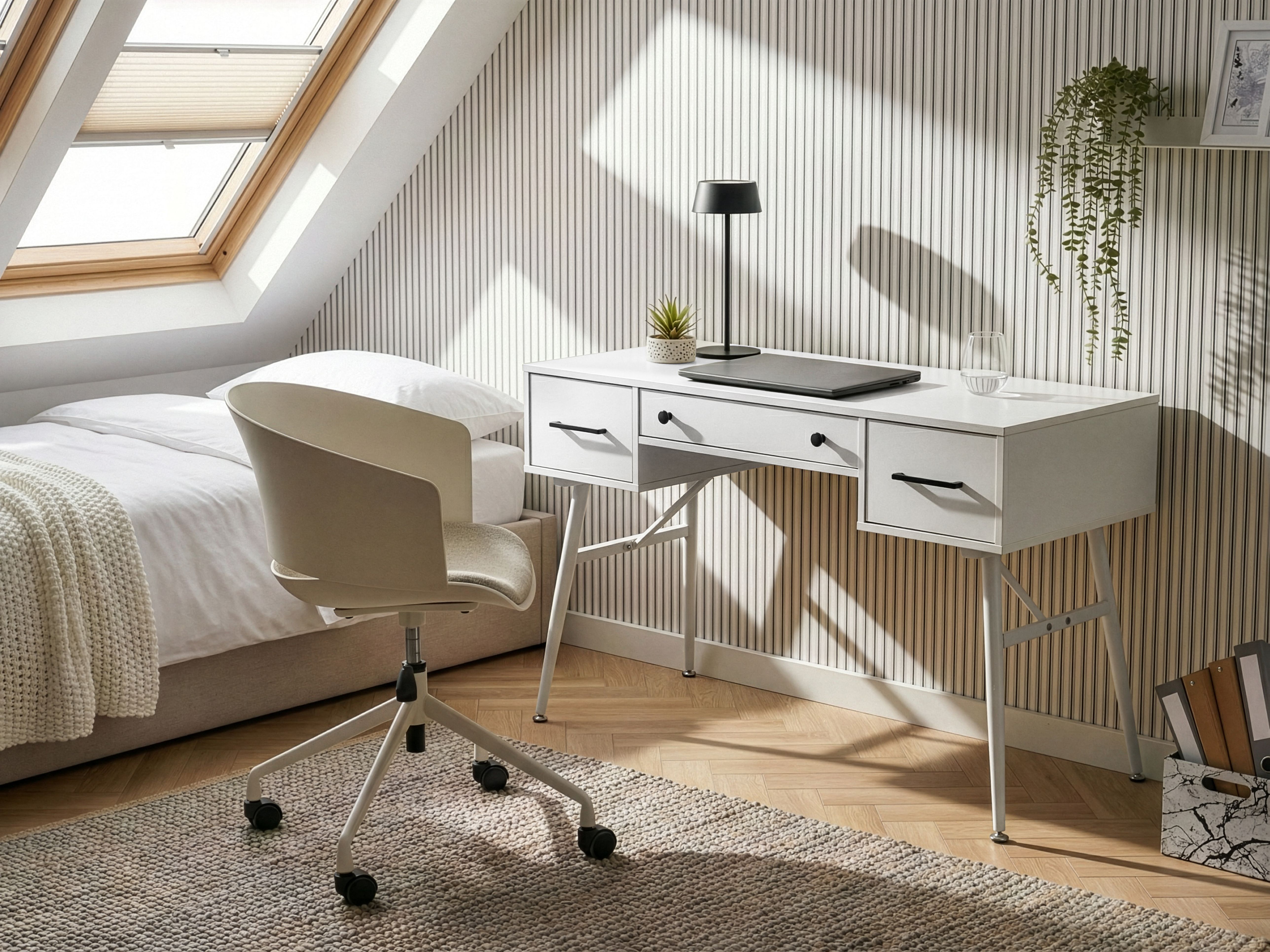 Home Office Desk MARFLA White 120 cm 50 cm