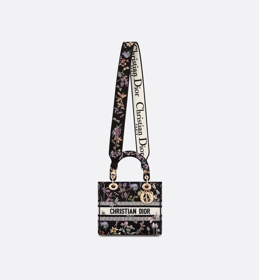 Christian Dior Medium Lady D-Lite Bag Black For Women 9.5in/24cm M0565OEGM_M9111:1High-quality replica
