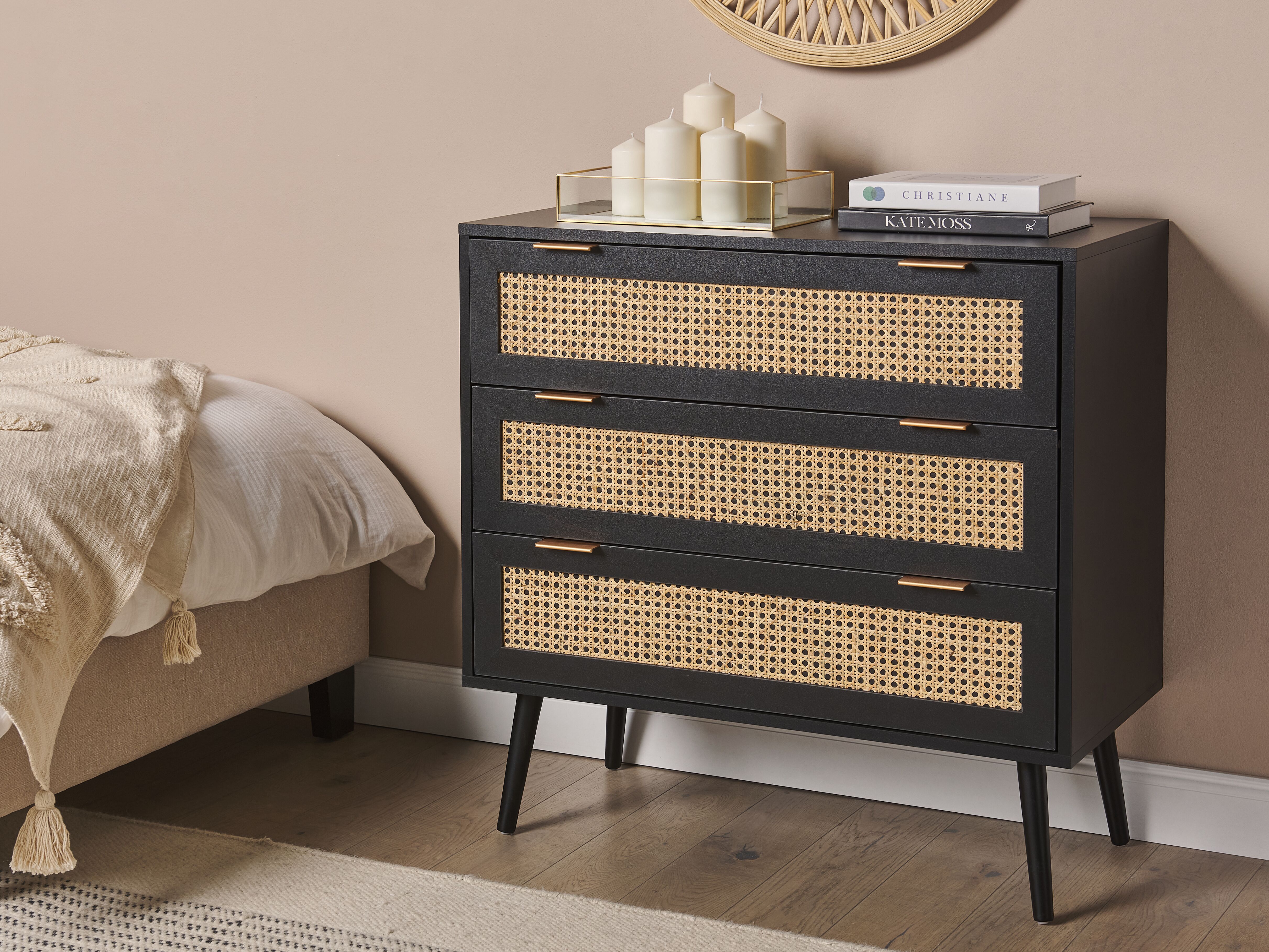 3 Drawer Chest OPOCO Black