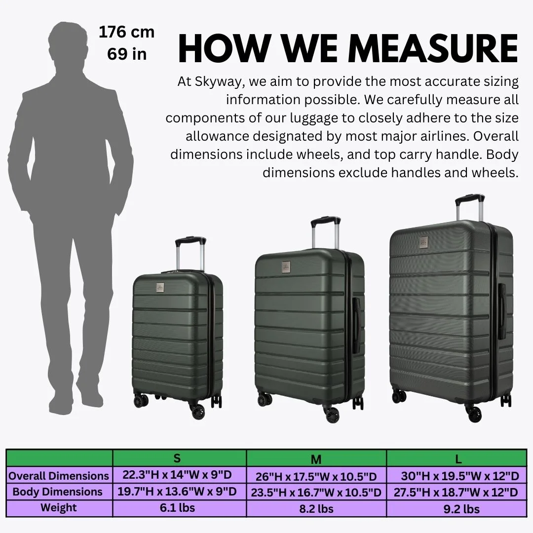 Skyway Luggage Epic 2.0 24" Hardside 8-Wheel Medium Check-In Spinner - Image 17