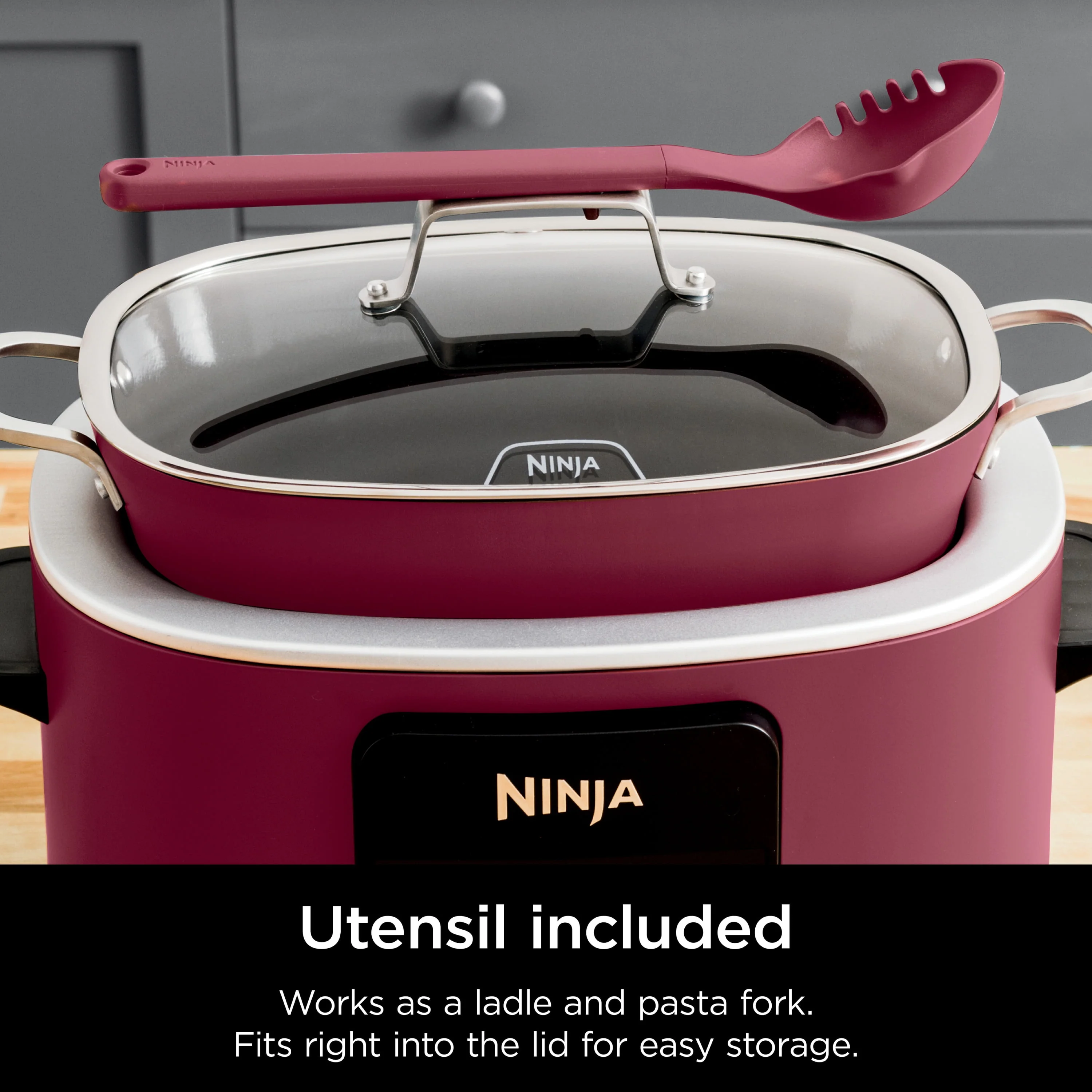Ninja Foodi Possible Cooker 8.5qt Multi-Cooker, Cherry Tarte, MC1000WM - Image 6