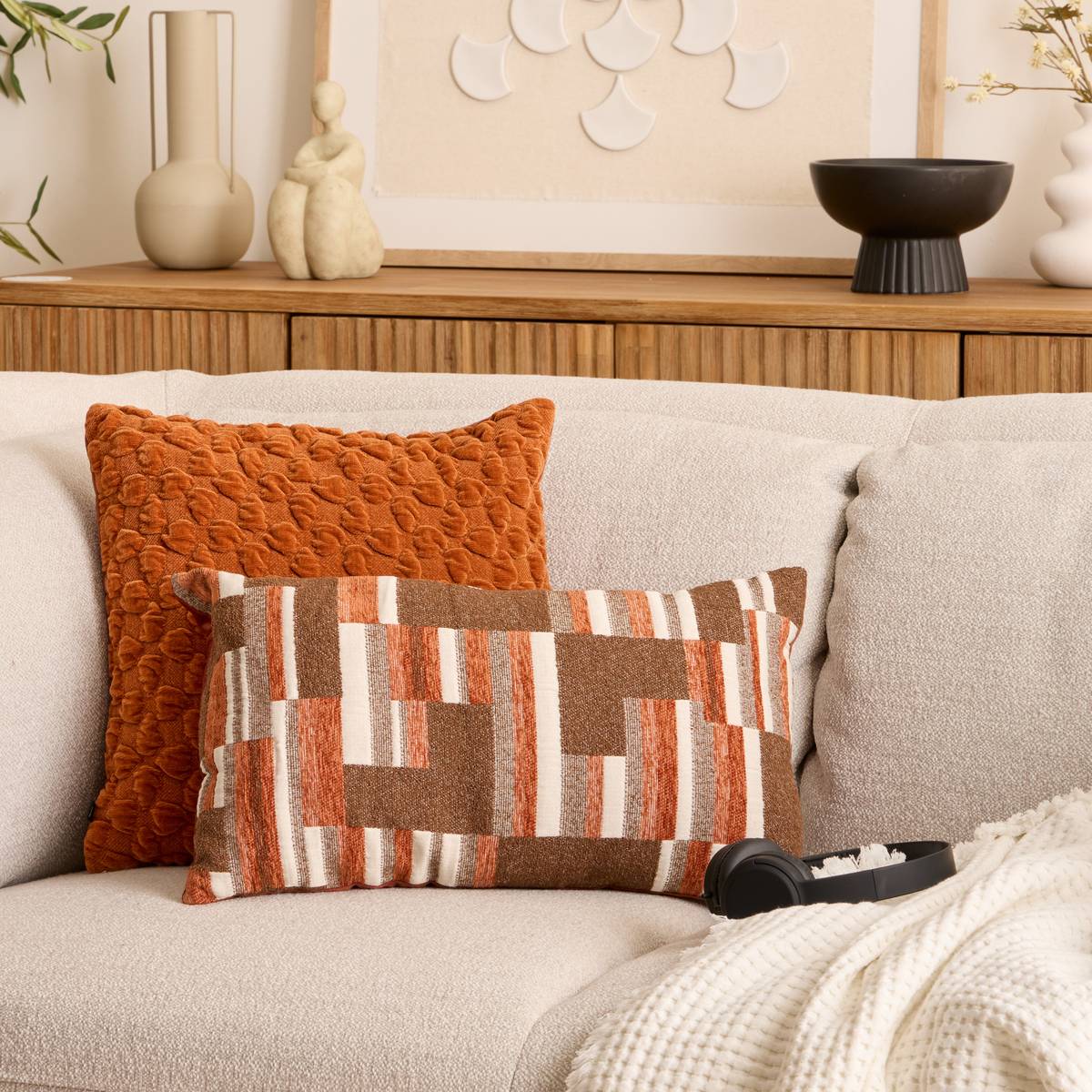 Cushion "Calix" Amber, 50x30 cm