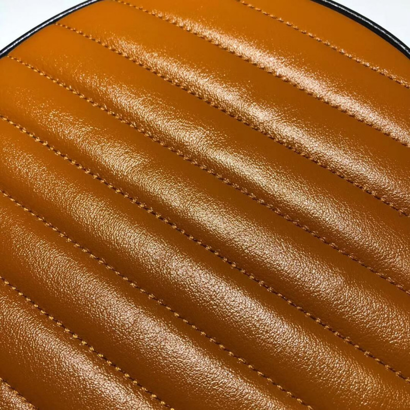 Replica Gucci Gg Marmont Mini Round Shoulder Bag 550154 Cognac1:1High-quality replica