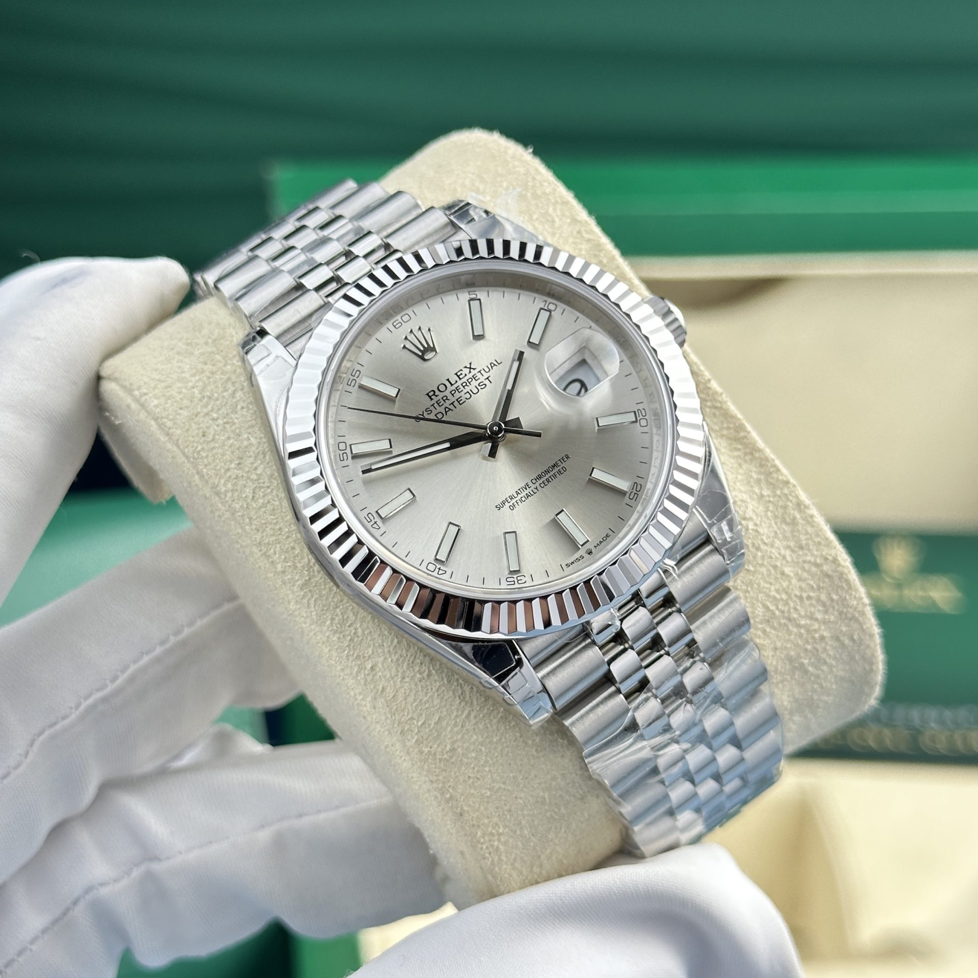 Rolex Replica Watches DateJust 126334 Silver Dial VS Factory 41mm - Elite Watch Atelier