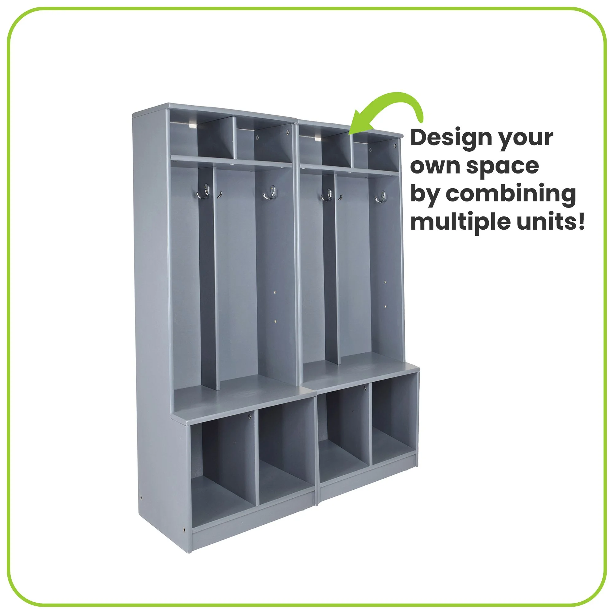 Little Partners Locker Cabinet Cubby Organizer, Learn 'N Store Wooden Classroom Cubbies Compartment Lockers for Storage of Toddlers and Kids Coats, Equipment, Backpacks - Espresso - Image 31
