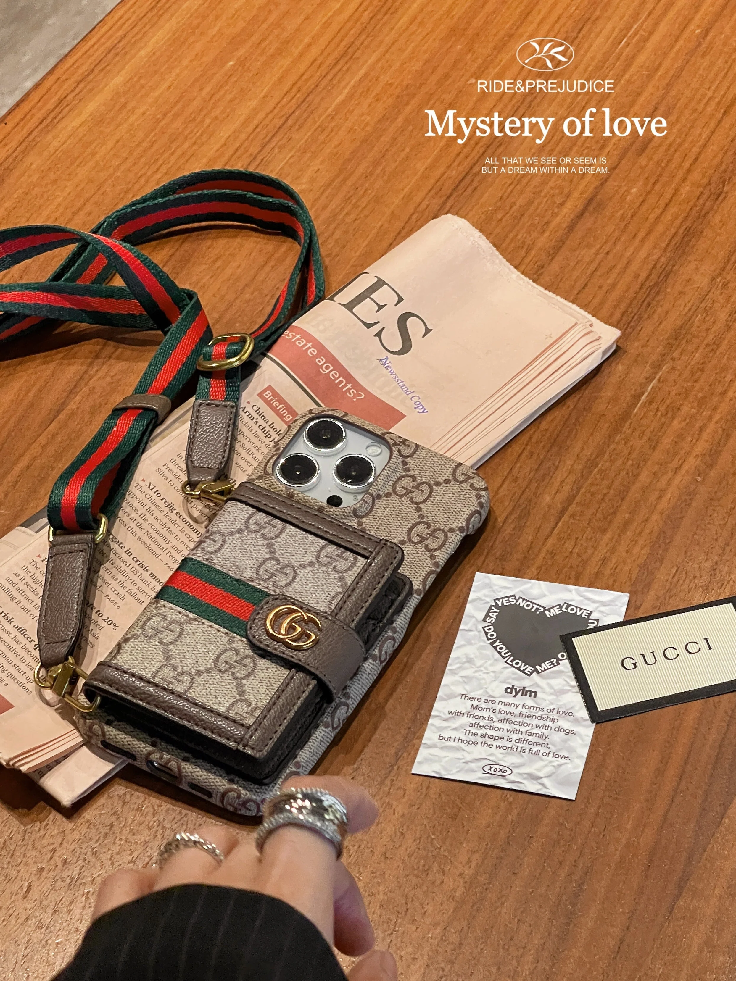 GG Card Bag Crossbody iPhone Case - Wholesale & Influencer