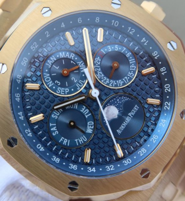 Replica Audemars Piguet JF Royal Oak 41mm 26574 YG Blue Dial White Hand A5134 - Top club