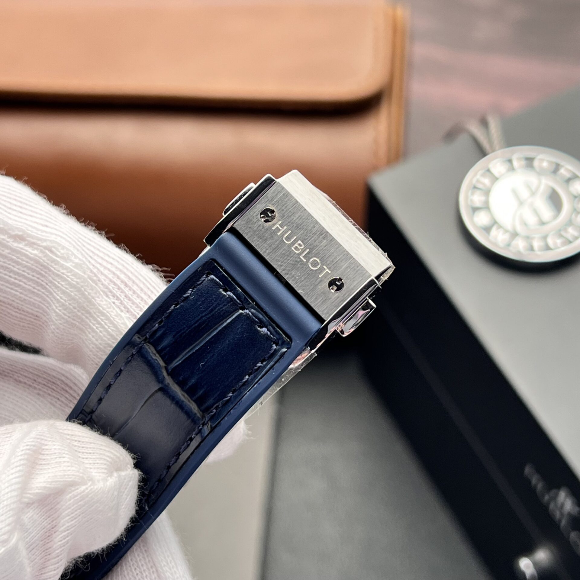 Hublot Replica 11 Watch Classic Fusion Full Moissanite Diamond Case Charcoal Blue 38mm - Top club