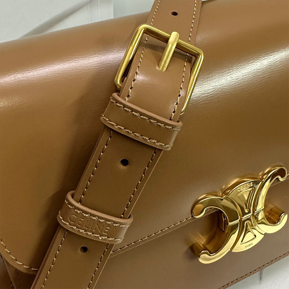 CELINE CLASSIQUE TRIOMPHE BAG in shiny calfskin(HIGH-END GRADE)1:1High-quality replica