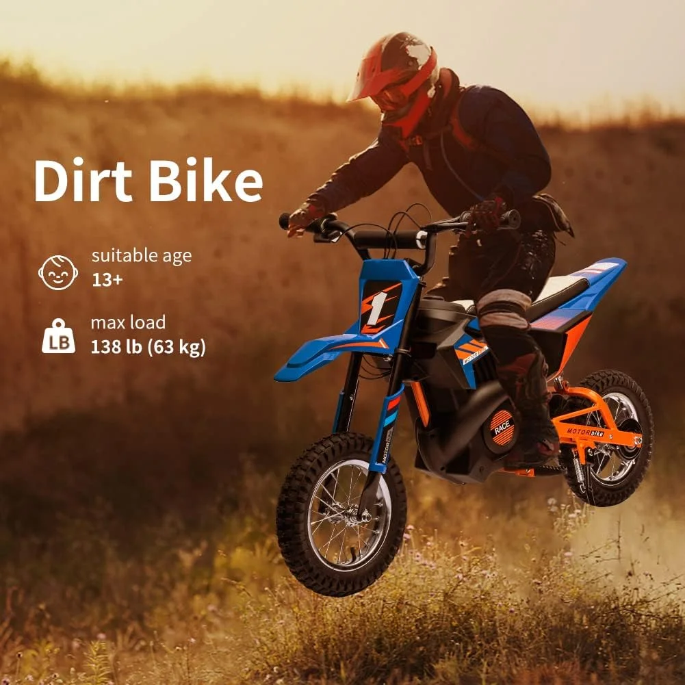 Nasitip Electric 350W Dirt Bike for Kids 8-16 year - Black - Image 18