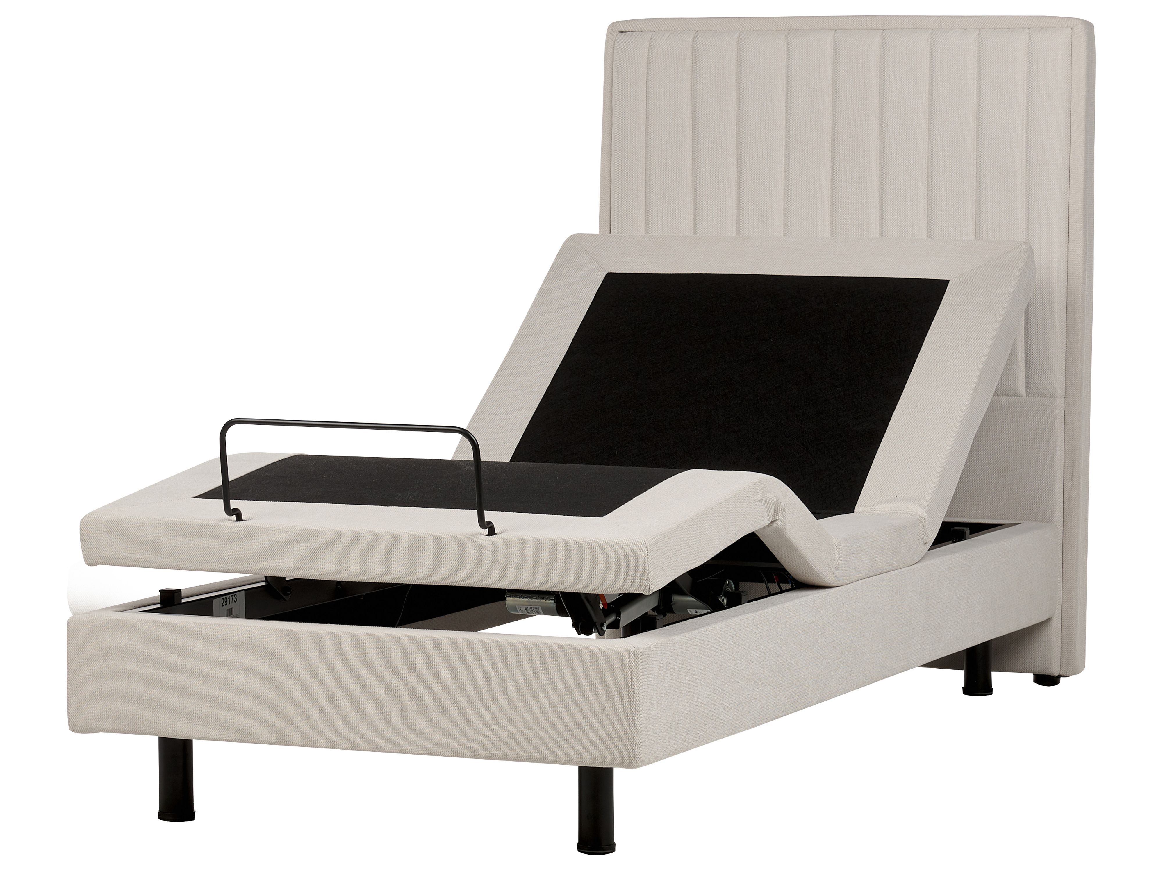 Adjustable Bed Fabric CASTELLAN 90 x 200 cm (EU Single) Light Beige