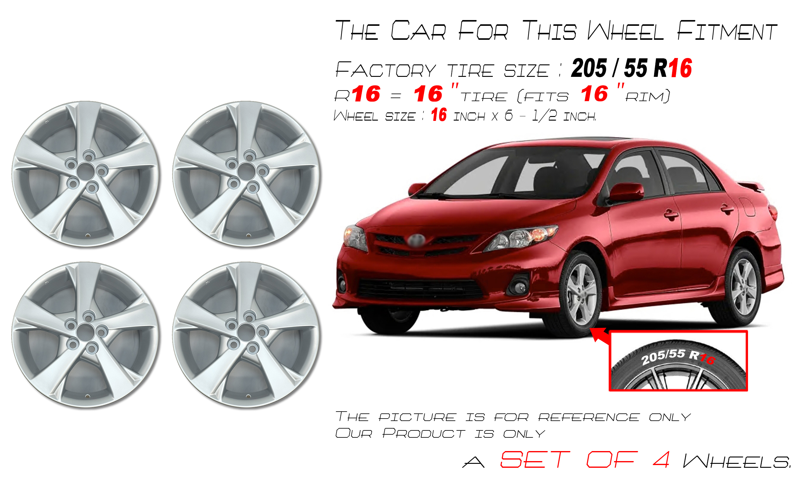 For Toyota Corolla Matrix OEM Design Wheel 16