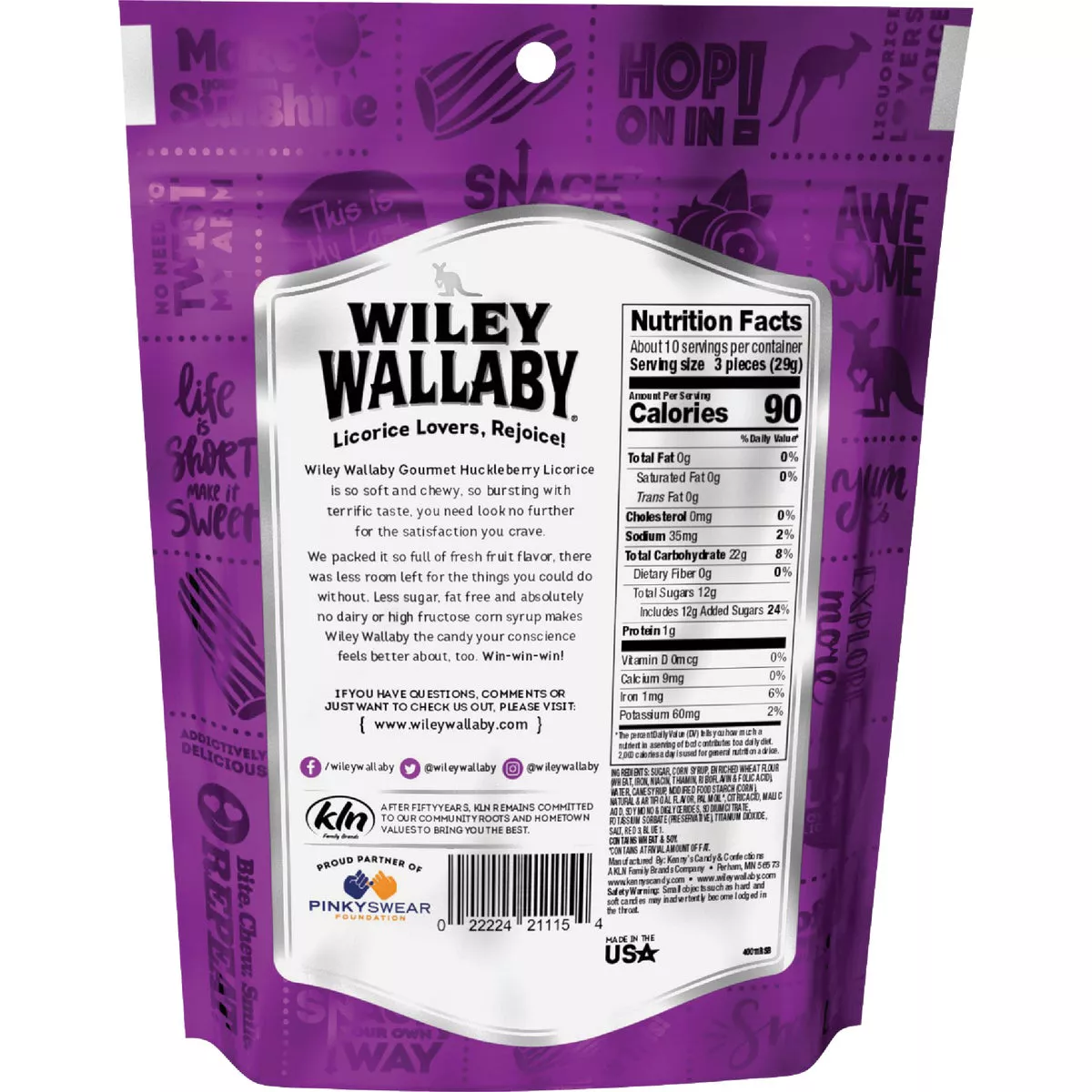 Wiley Wallaby Huckleberry Licorice 10 Oz. Candy
