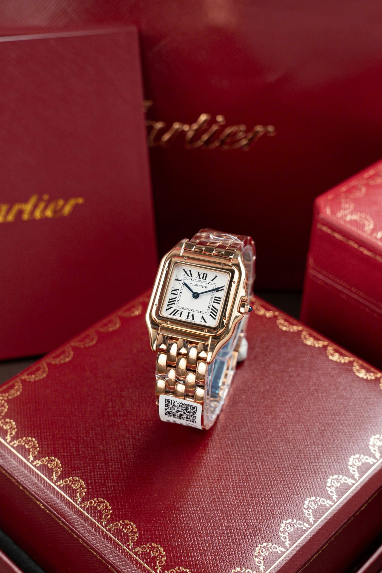 Cartier Panthere W2PN0007 White Dial Fake Watch Rose Gold 27x37mm - Top club