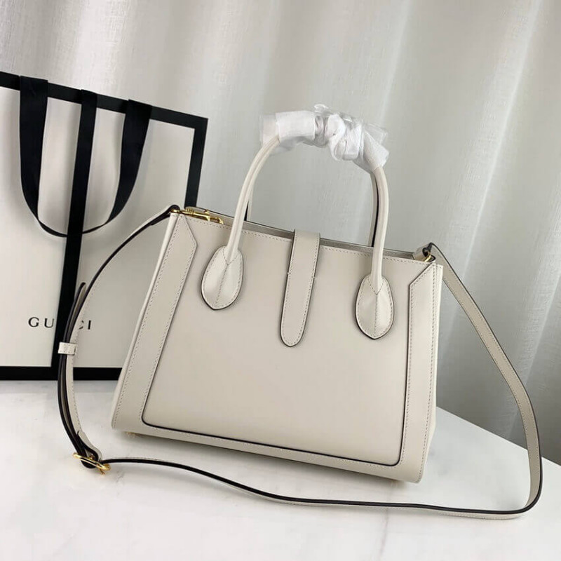 Replica Gucci Jackie 1961 Medium Tote Bag In White Leather 6490161:1High-quality replica