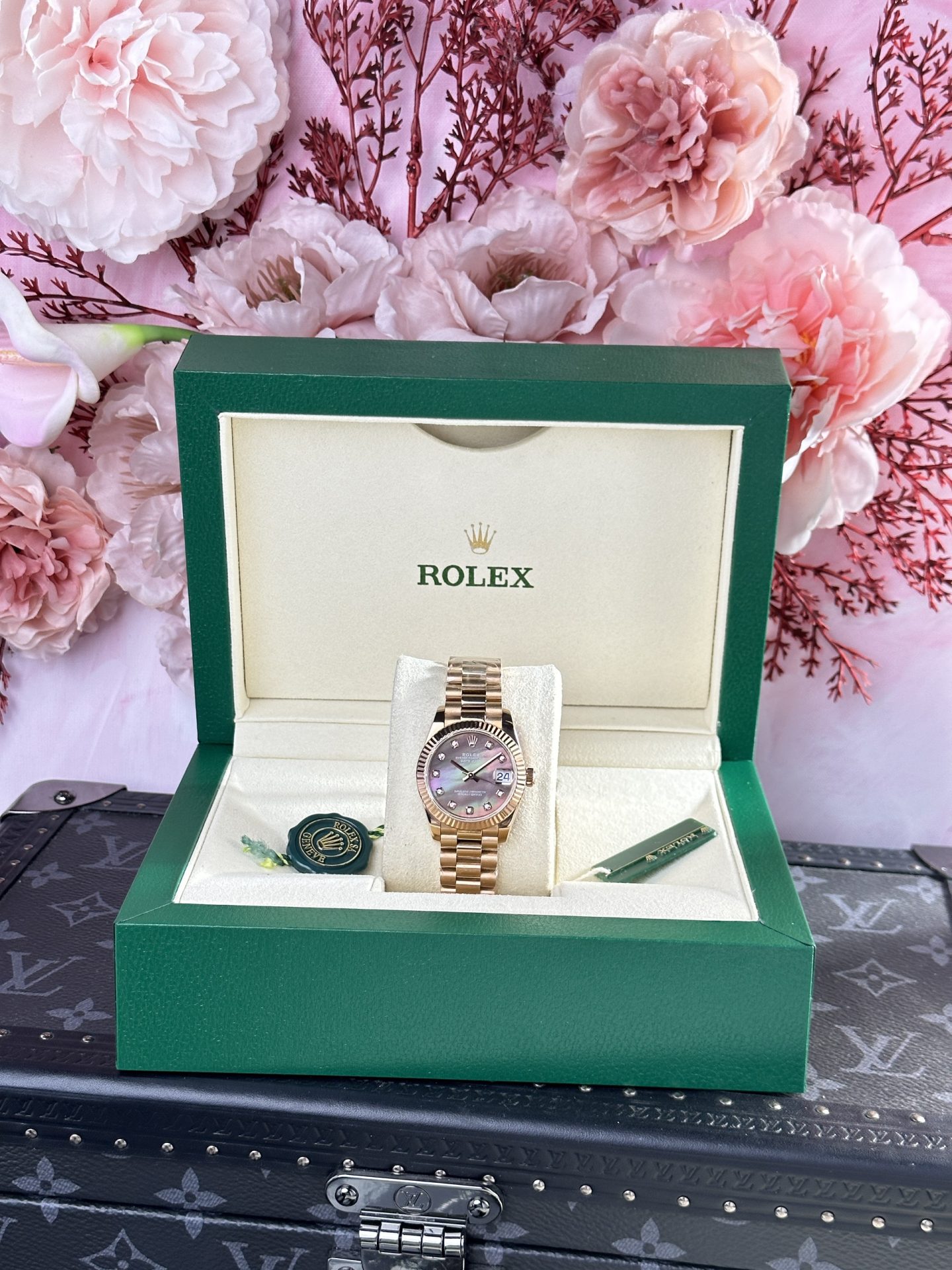 Rolex Replica Watch DateJust Rose Gold 178275 Mother Of Pearl Dial 31mm - Elite Watch Atelier