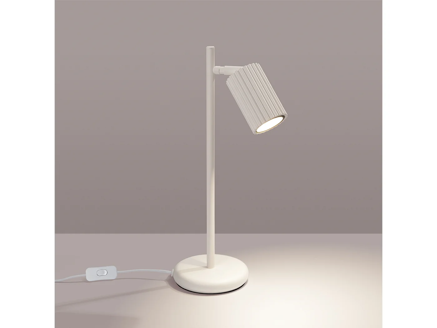 Lampe de bureau Gloow minimaliste en aluminium - 1 sources lumineuses 4000K - L.14,5 x H.43 cm - beige
