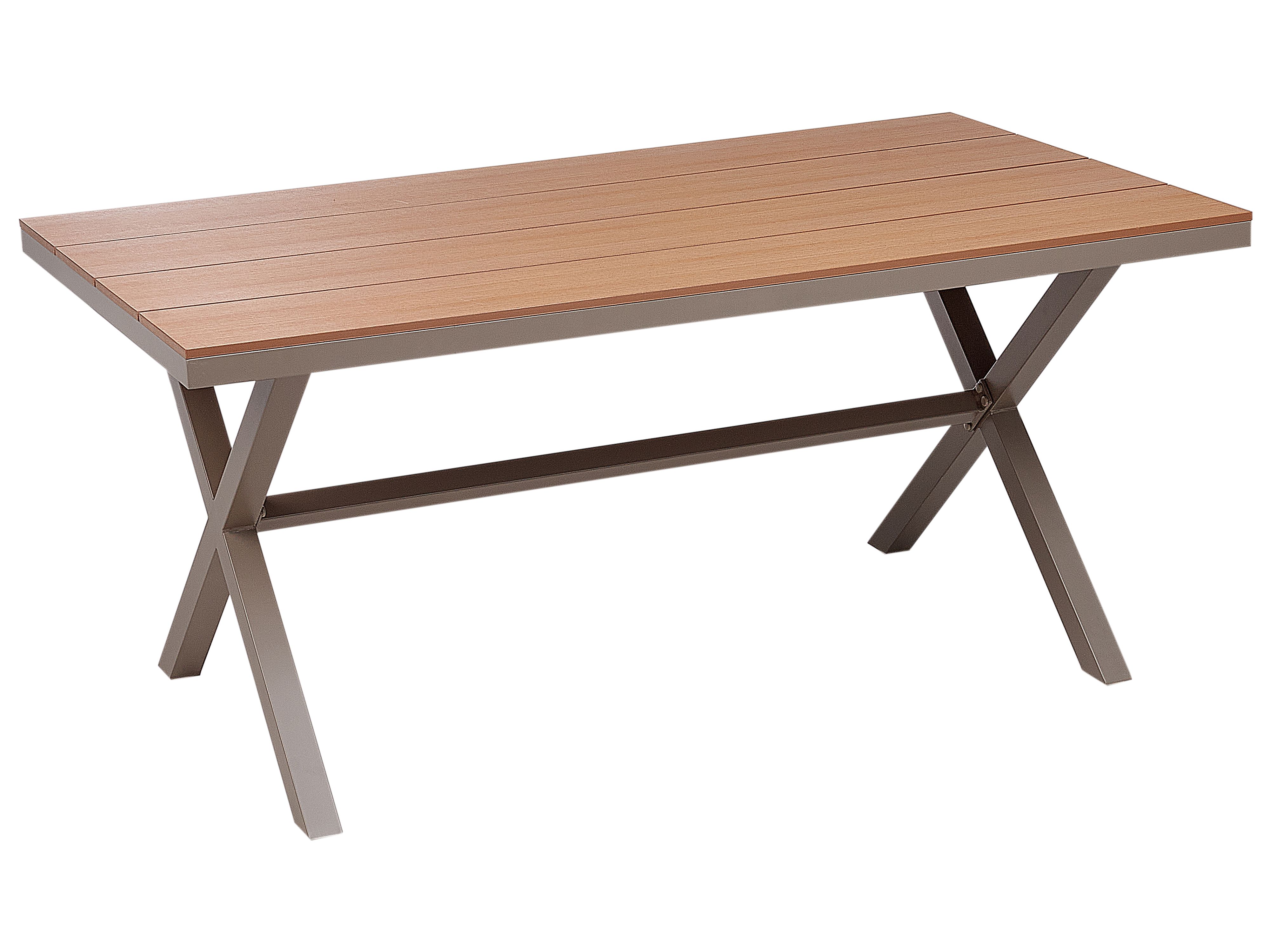 Garden Dining Table TIANO 160 cm 90 cm Metal Taupe