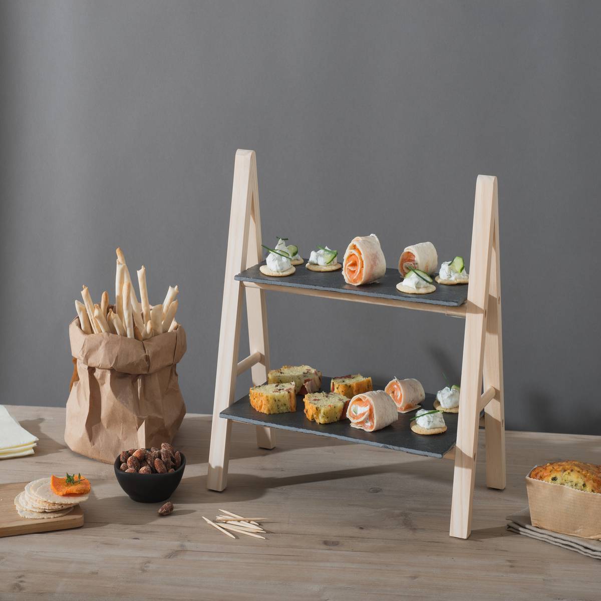 Valet "Slate" H.32.5 cm, Black