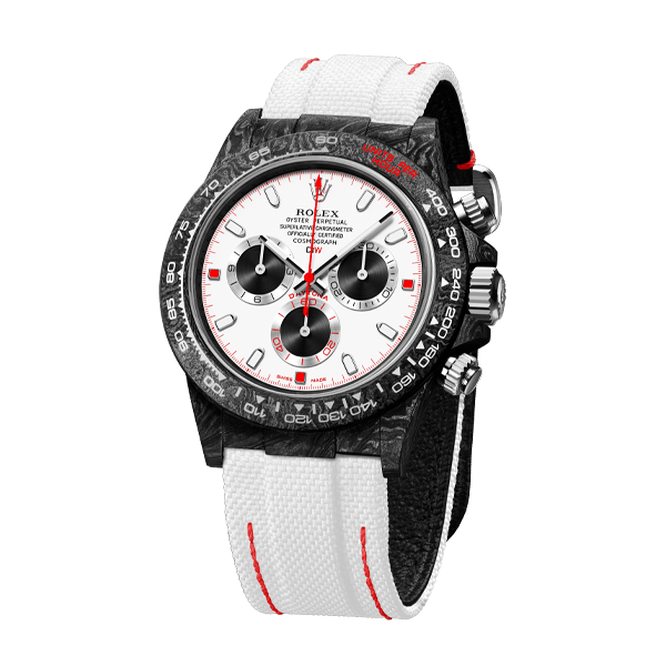 ROLEX Diw Daytona carbon speedster white 40mm oyster black(1:1 replica) - Elite Watch Atelier