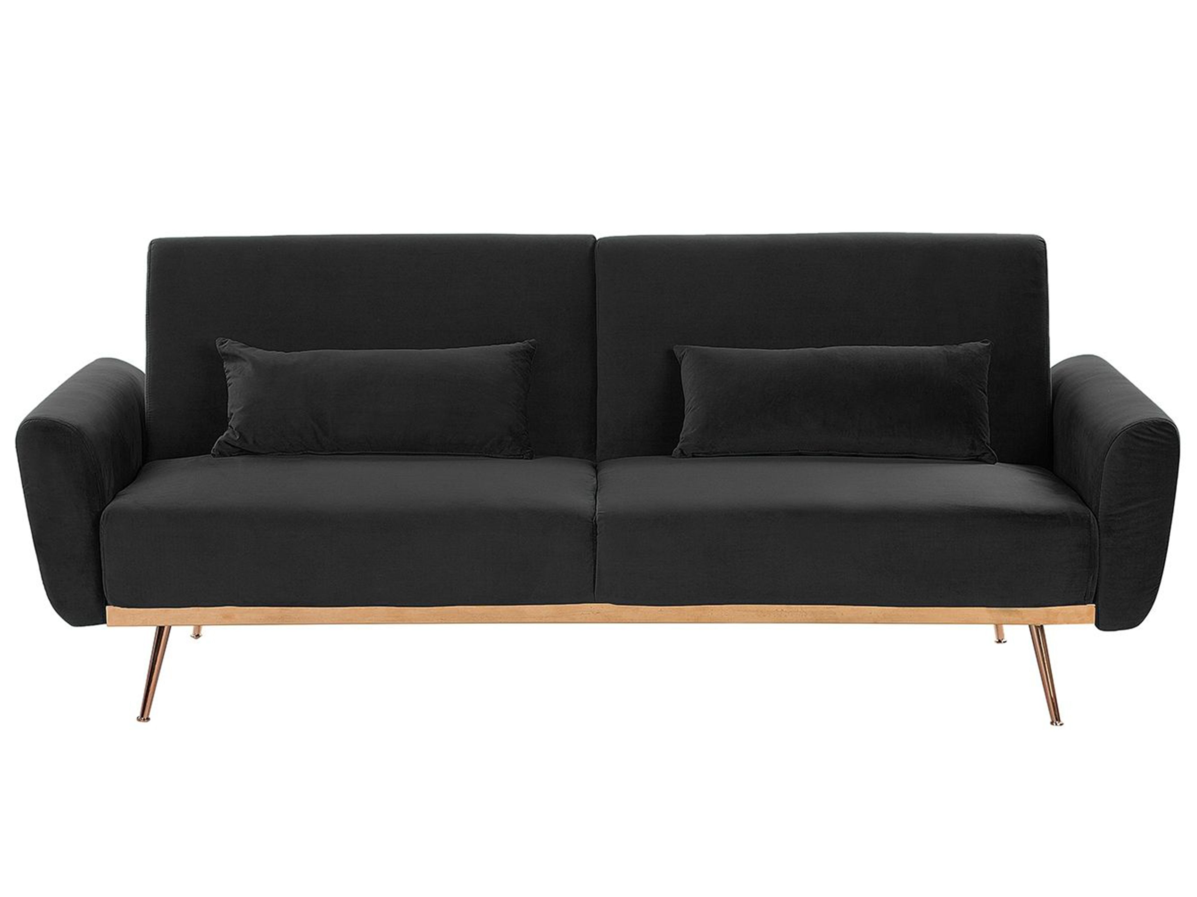 Sofa Bed 3 Seater EINA Velvet Black