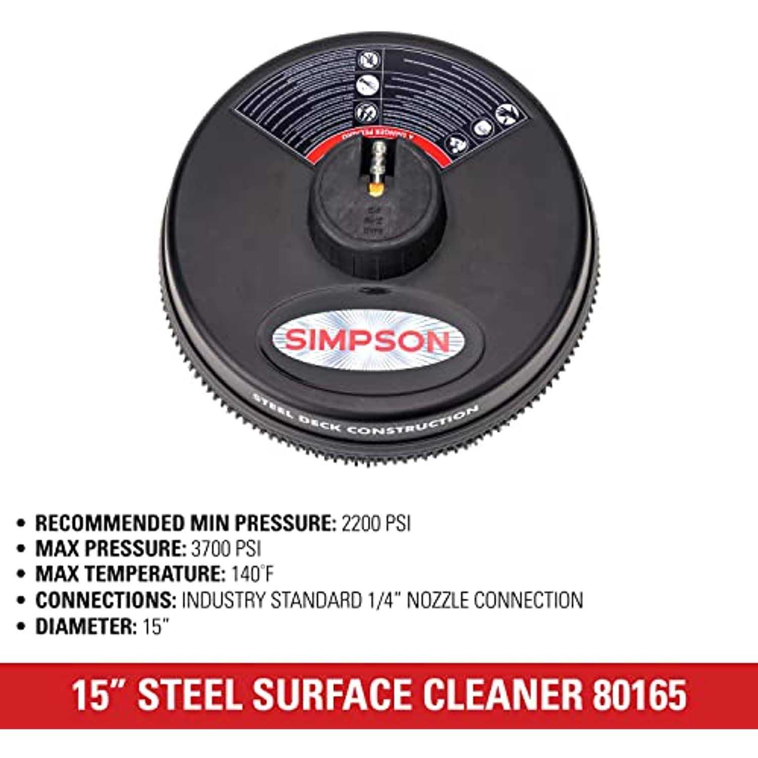 Simpson 15 Inch Pressure Washer Surface Cleaner - 80165 - Image 3 Simpson 15 Inch Pressure Washer Surface Cleaner - 80165 - Image 3