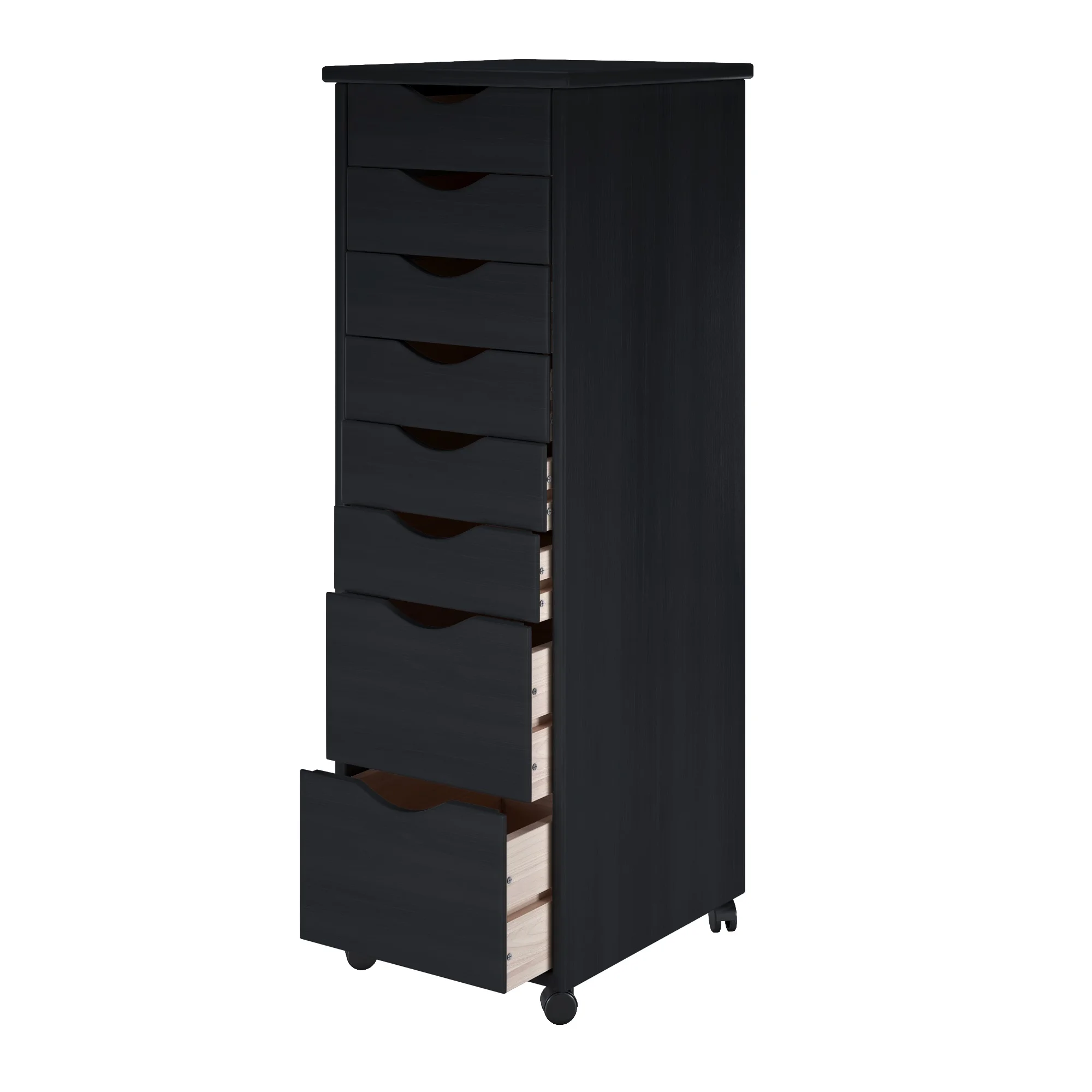 Adeptus Solid Wood 6+2 Drawer Roll Cart - Image 17