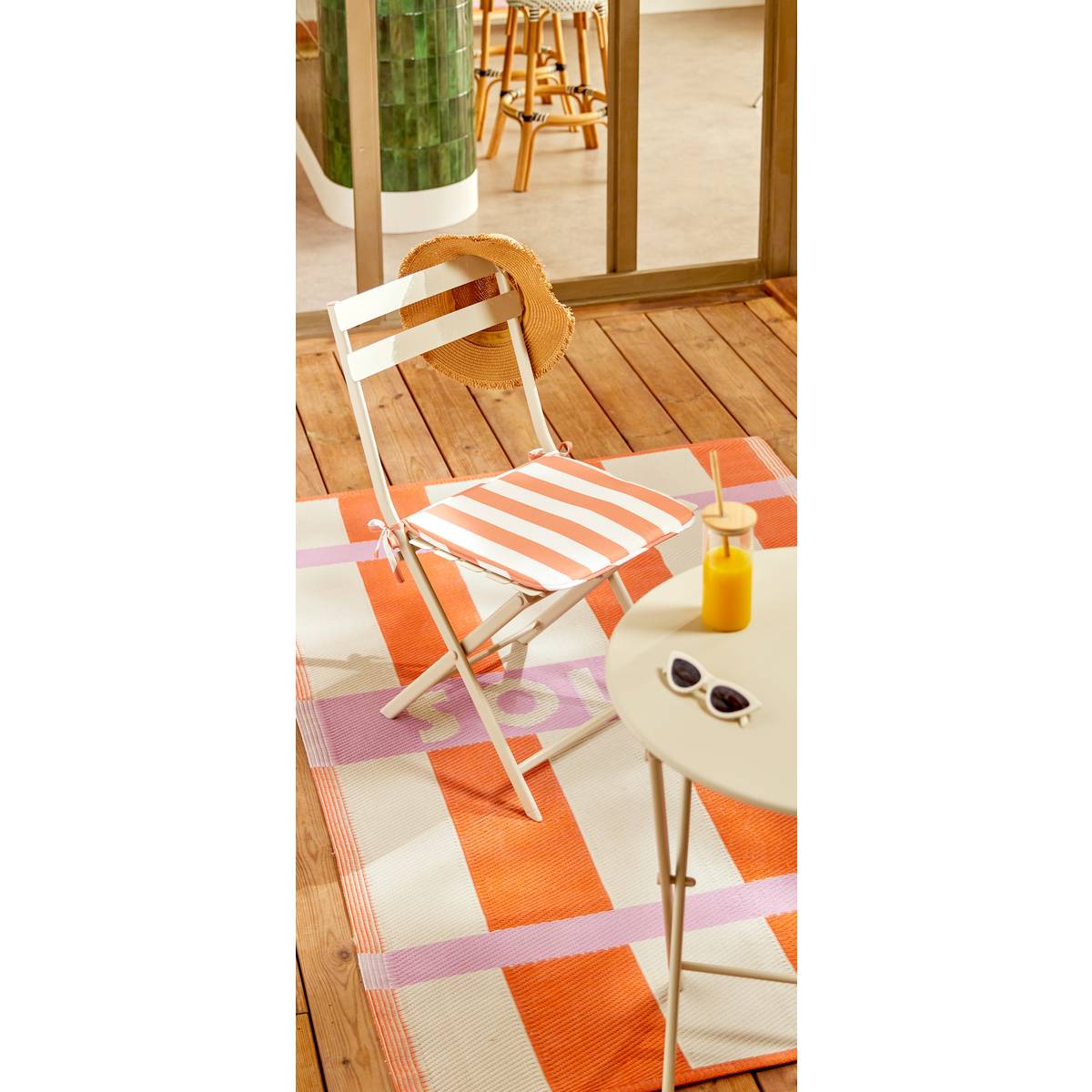 Chair Cushion "Poolside" Orange, 39x39 cm